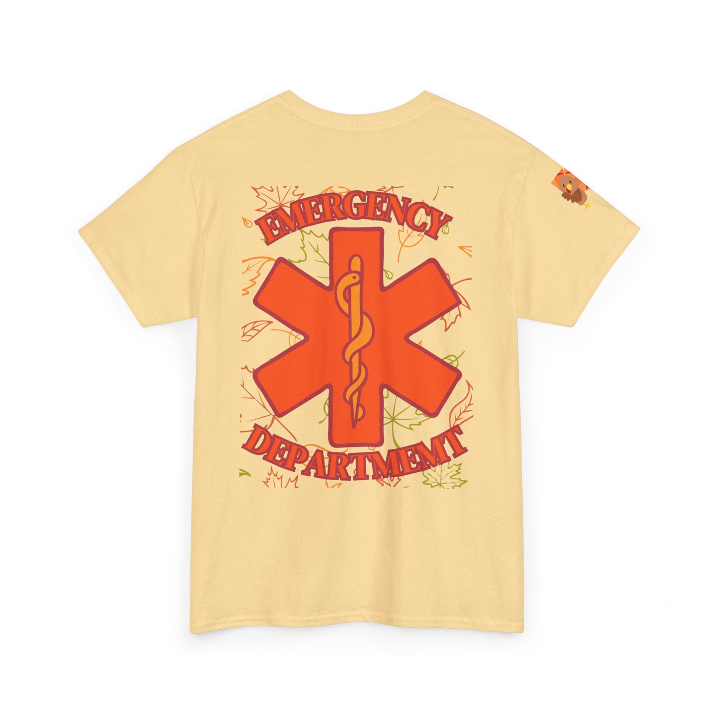 Thankful, Thanksgiving Emergency Department Unisex Heavy Cotton Tee