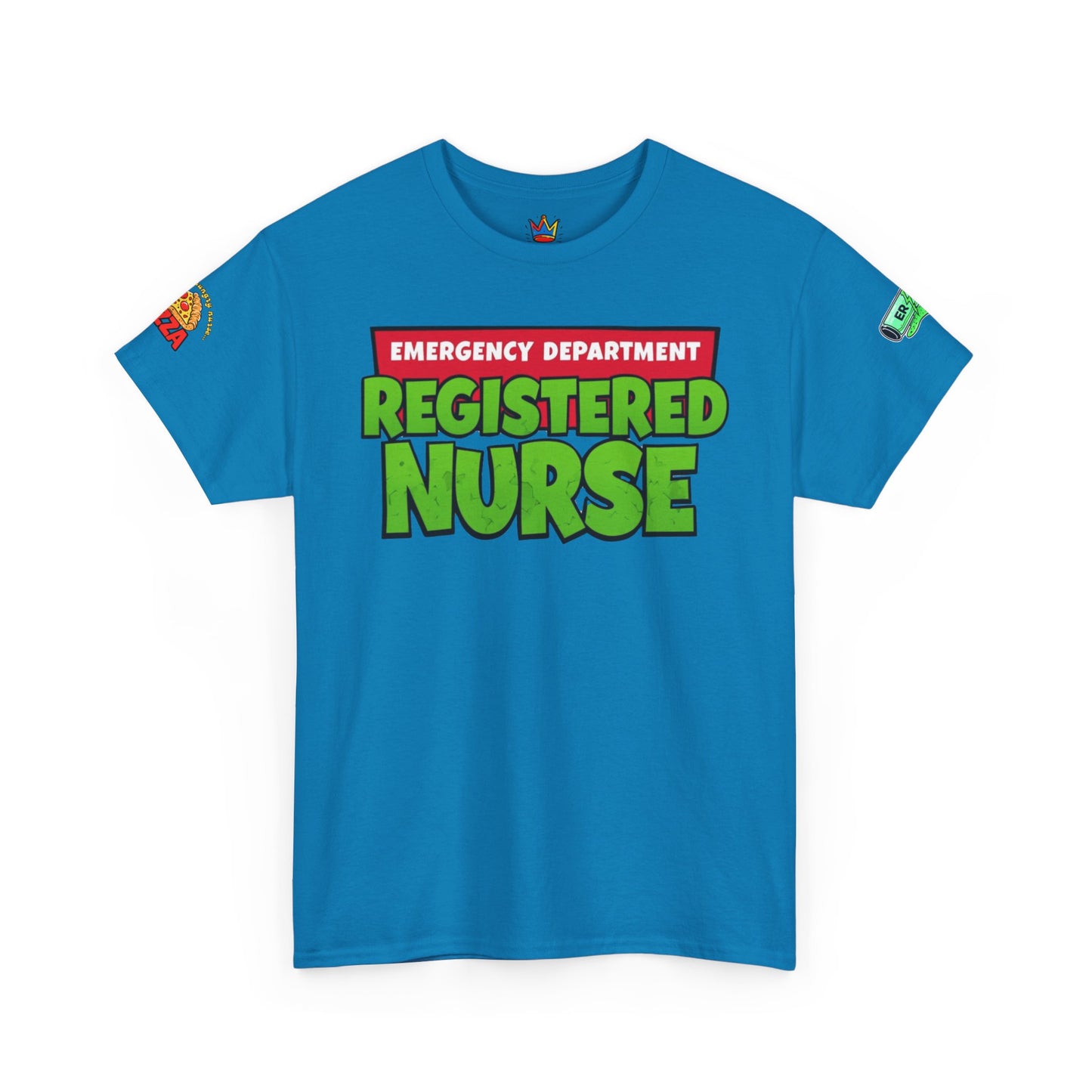 Pizza time, ER RN tee shirt nostalgic turtle power