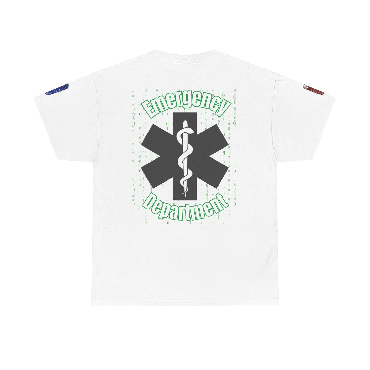 Emergency department Matrix Code T shirt gift for healthcare worker emergency department glitch star of life t-shirt