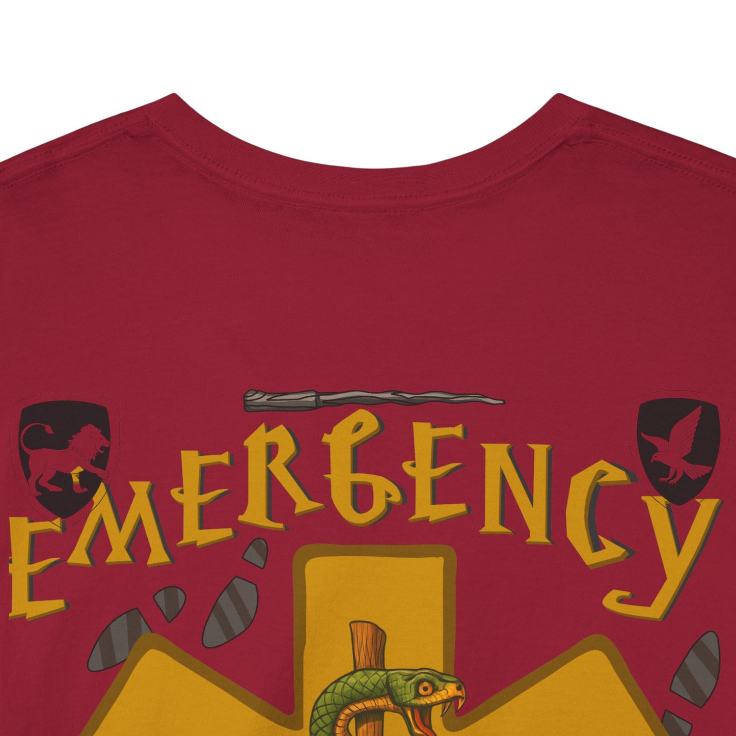 Wizarding world of the Emergency Department potter lover multi house color ED staff tee shirt Unisex Heavy Cotton Tee