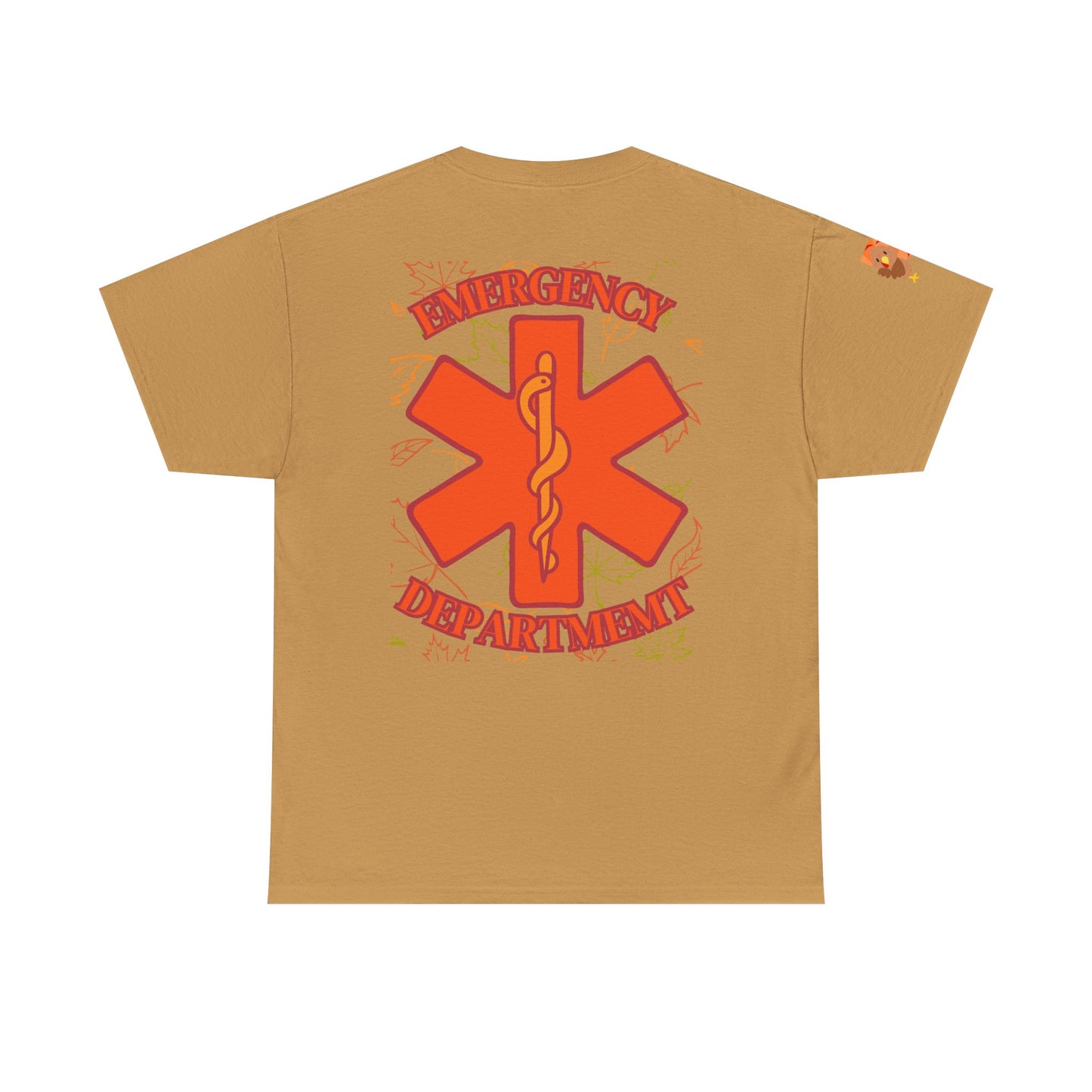Thankful, Thanksgiving Emergency Department Unisex Heavy Cotton Tee