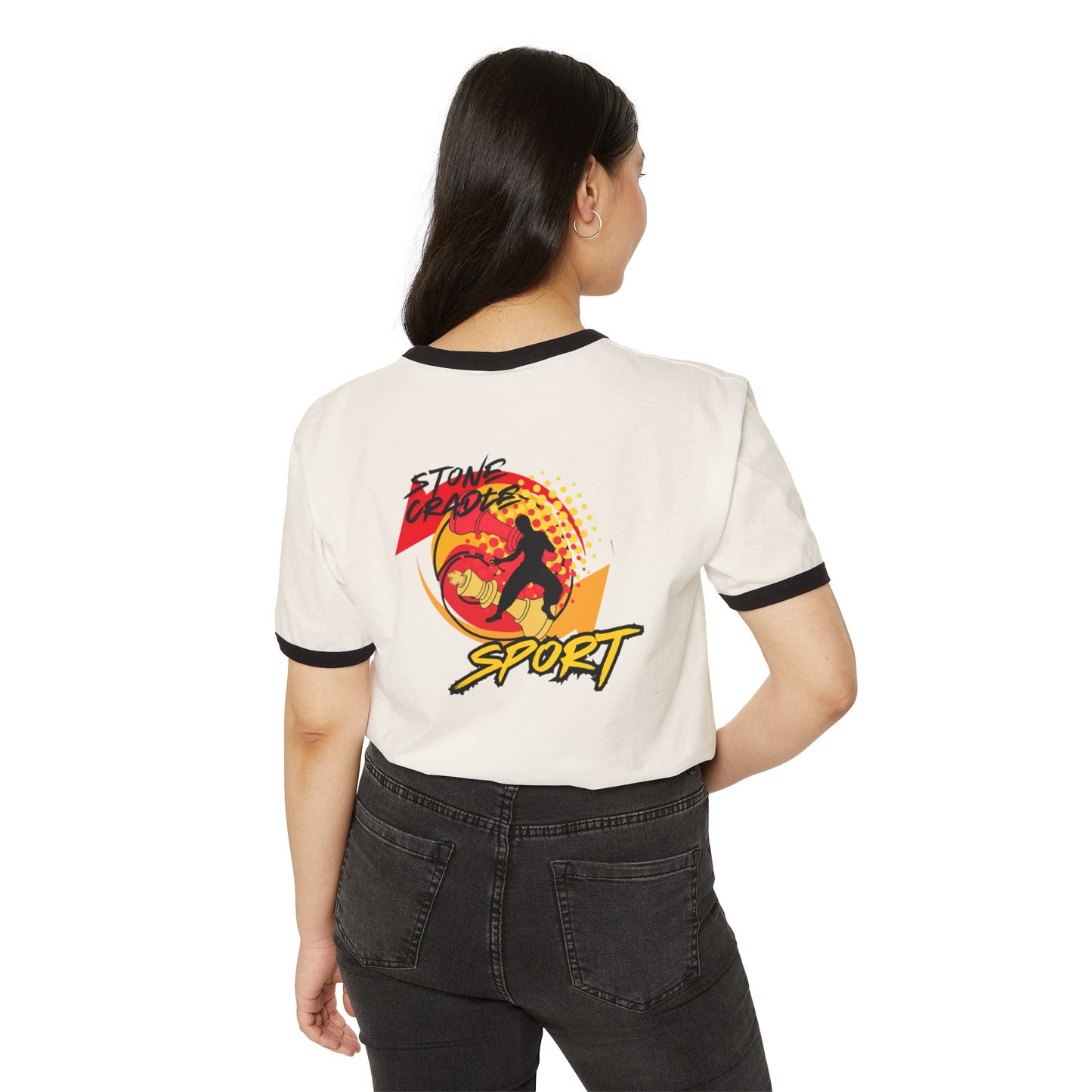 Unisex Cotton Ringer T-Shirt. stone cradle boxing