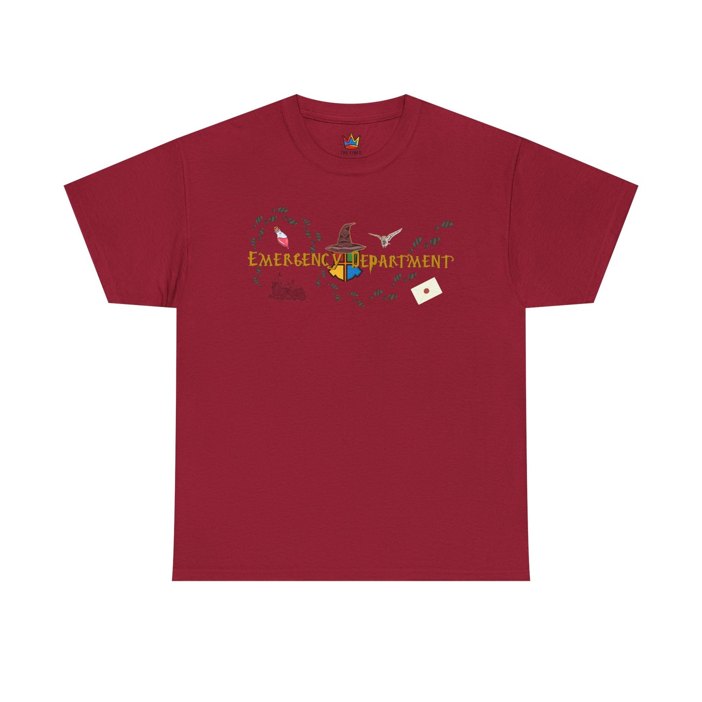 Wizarding world of the Emergency Department potter lover multi house color ED staff tee shirt Unisex Heavy Cotton Tee