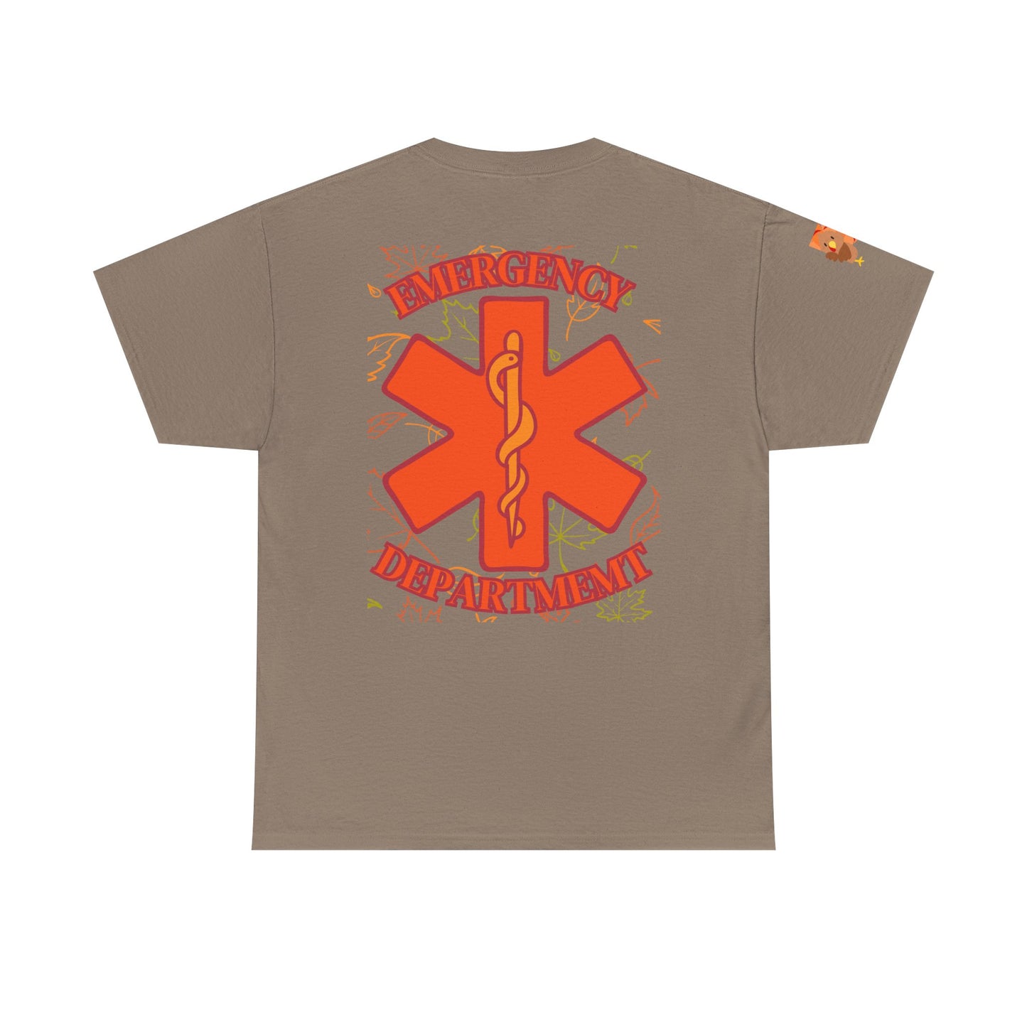 Thankful, Thanksgiving Emergency Department Unisex Heavy Cotton Tee