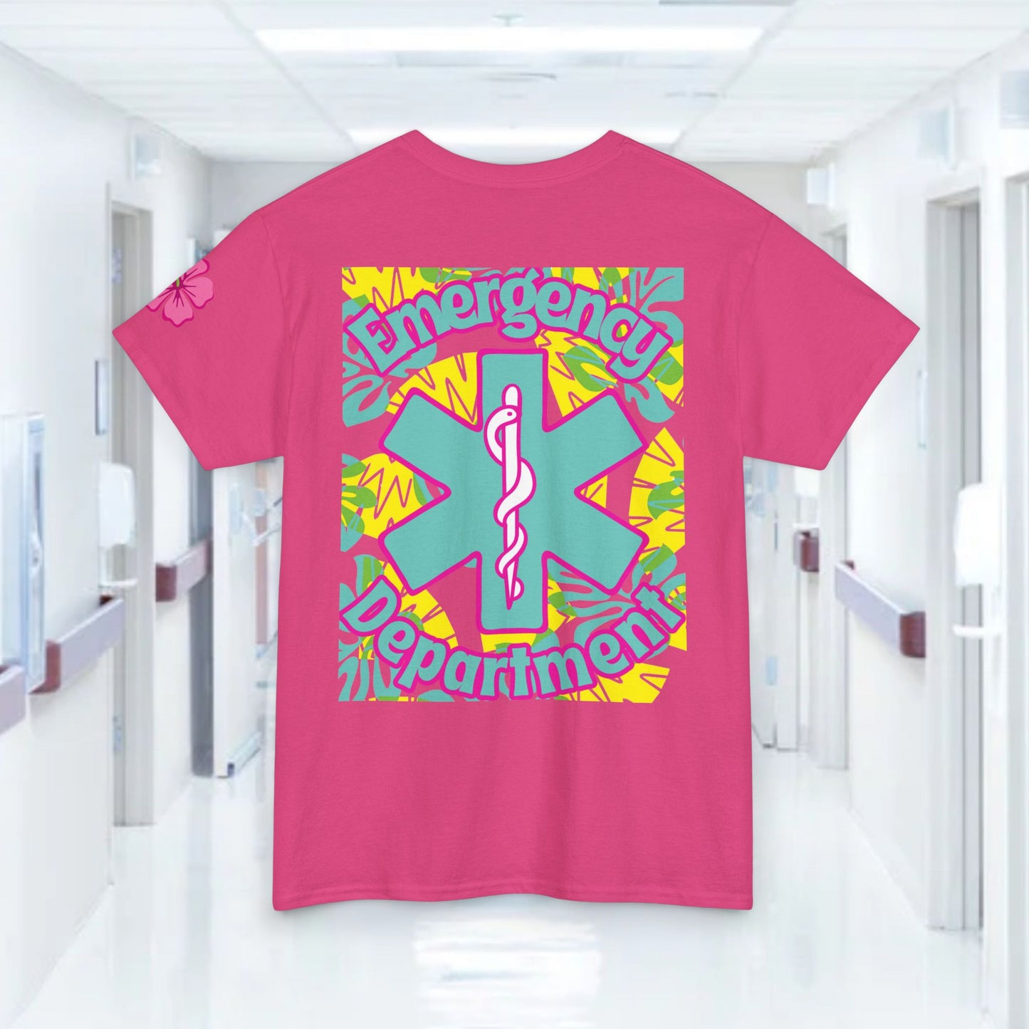 Summertime in the ER Hawaiian themed ED t shirt gift for nurses week floral ER shirt tropical themed er healthcare worker t shirt