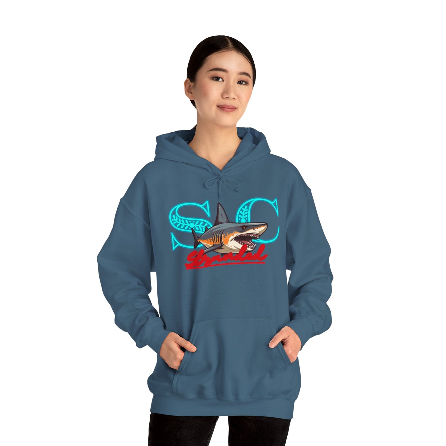 Hooded sweat shirt (stone cradle) stranded line