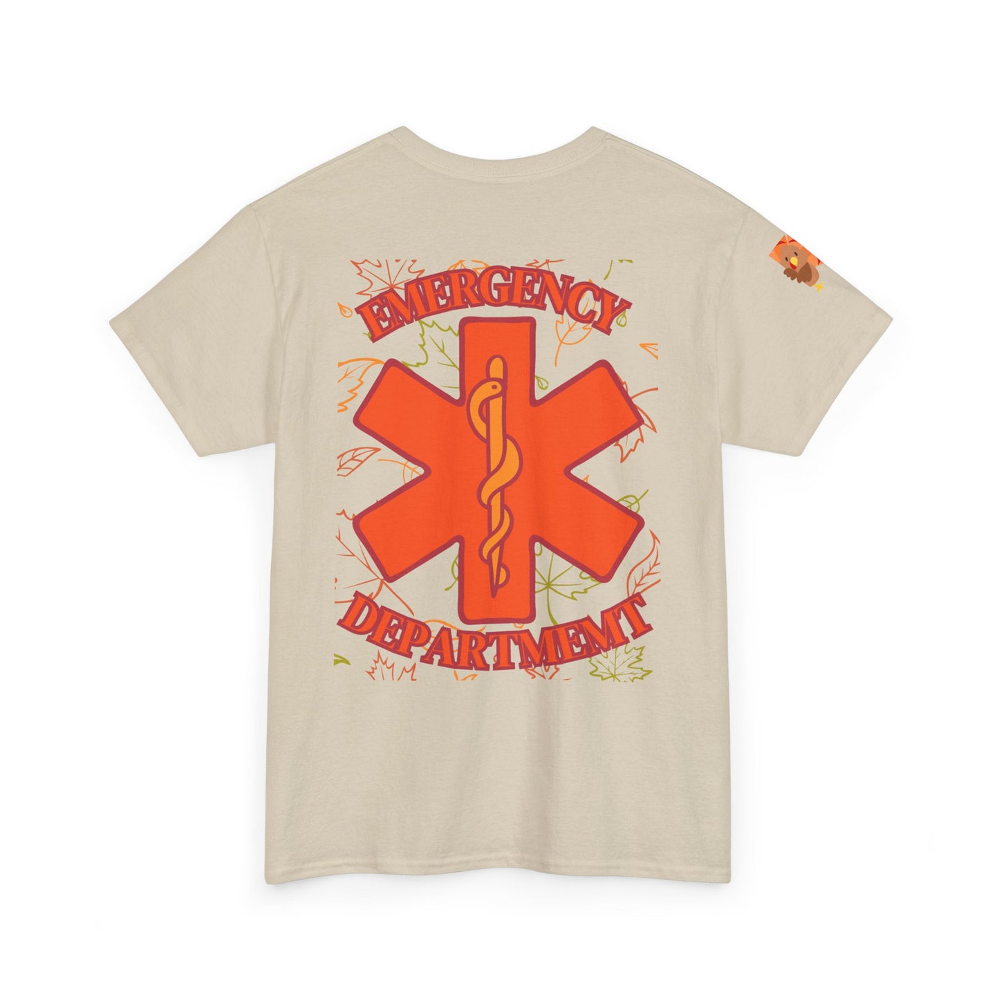 Thankful, Thanksgiving Emergency Department Unisex Heavy Cotton Tee