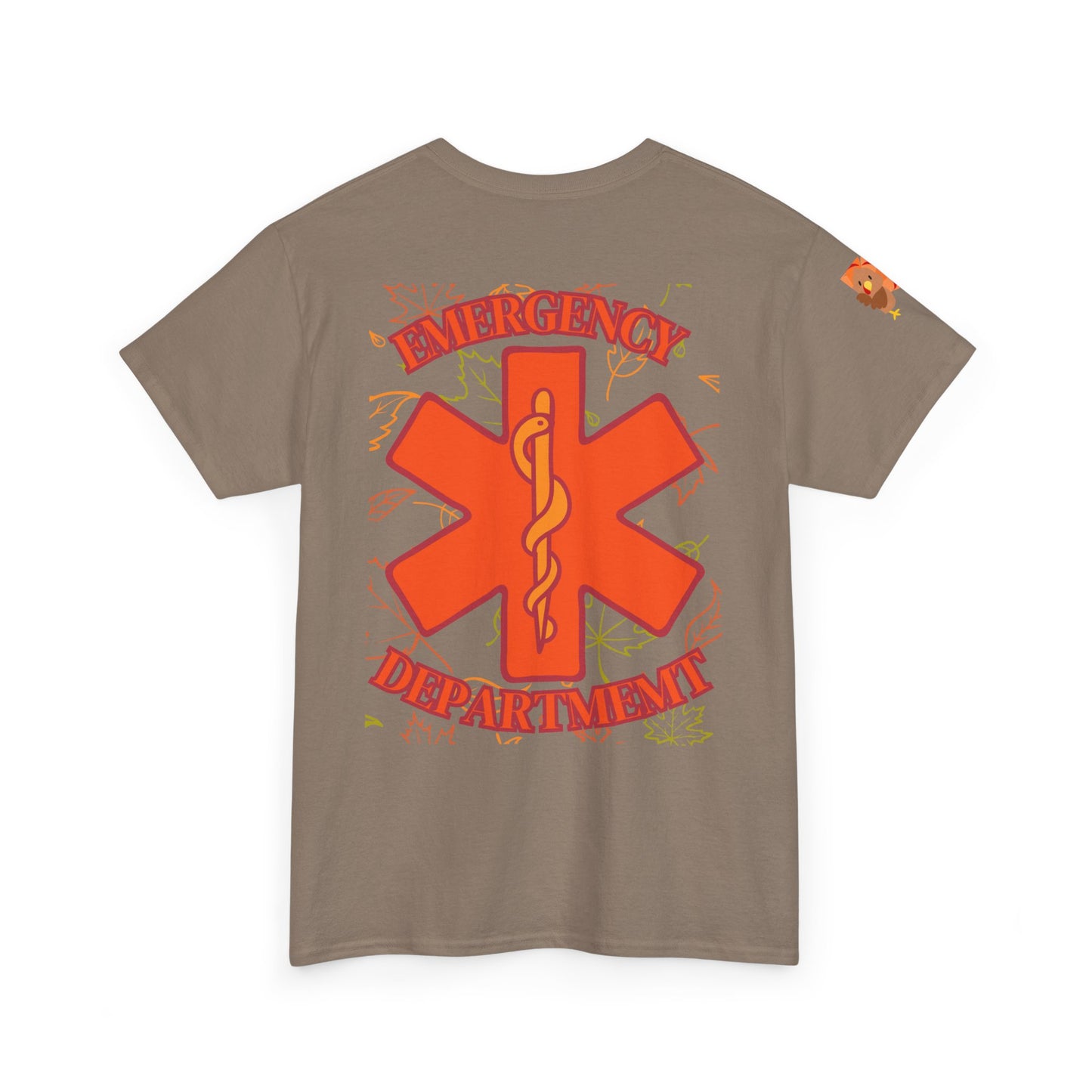 Thankful, Thanksgiving Emergency Department Unisex Heavy Cotton Tee