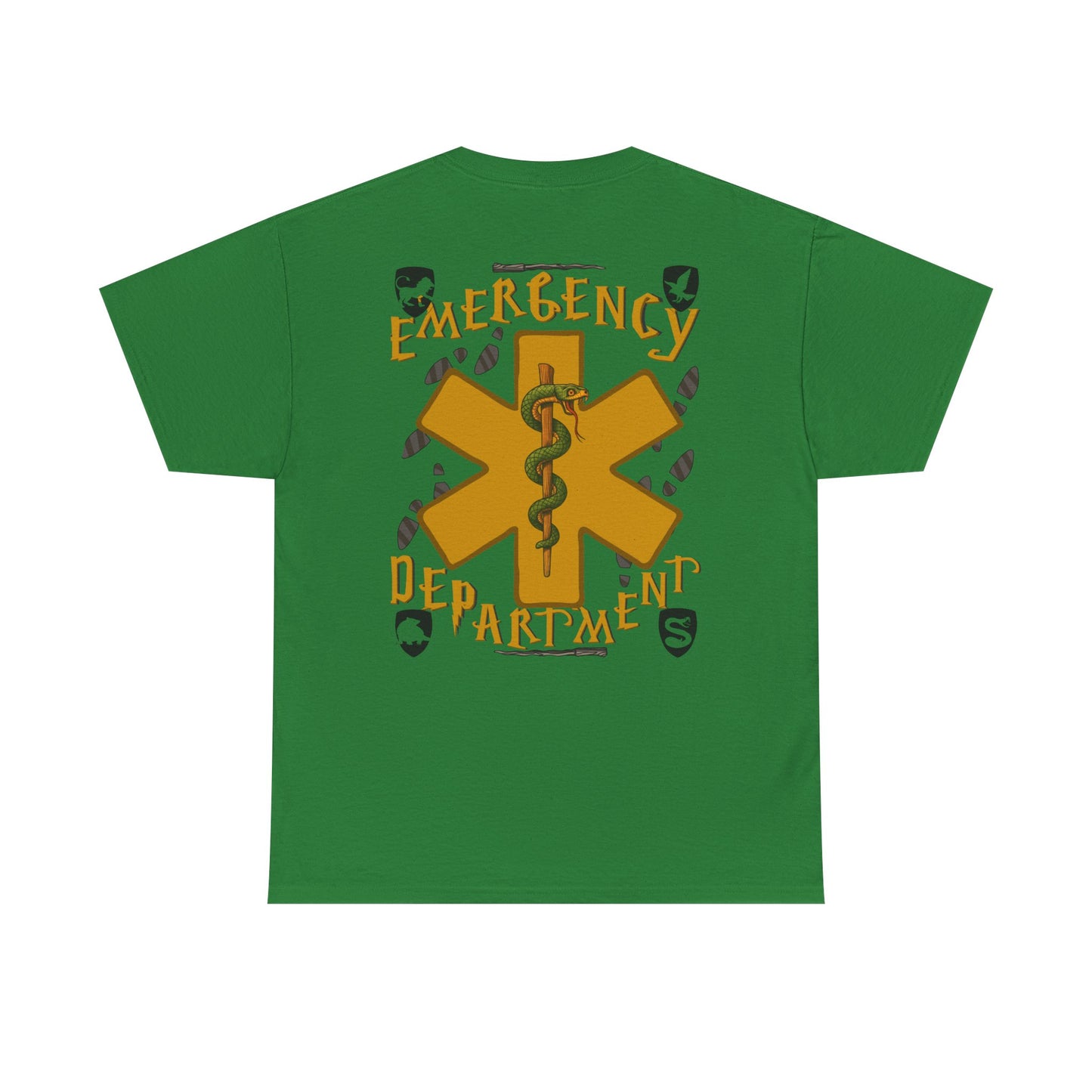 Wizarding world of the Emergency Department potter lover multi house color ED staff tee shirt Unisex Heavy Cotton Tee