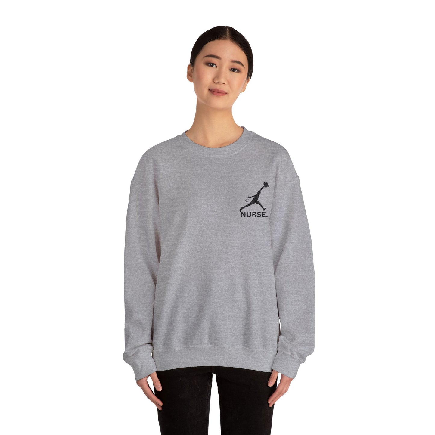 Jumpman nurse week gift embroidered Unisex Heavy Blend™ Crewneck Sweatshirt