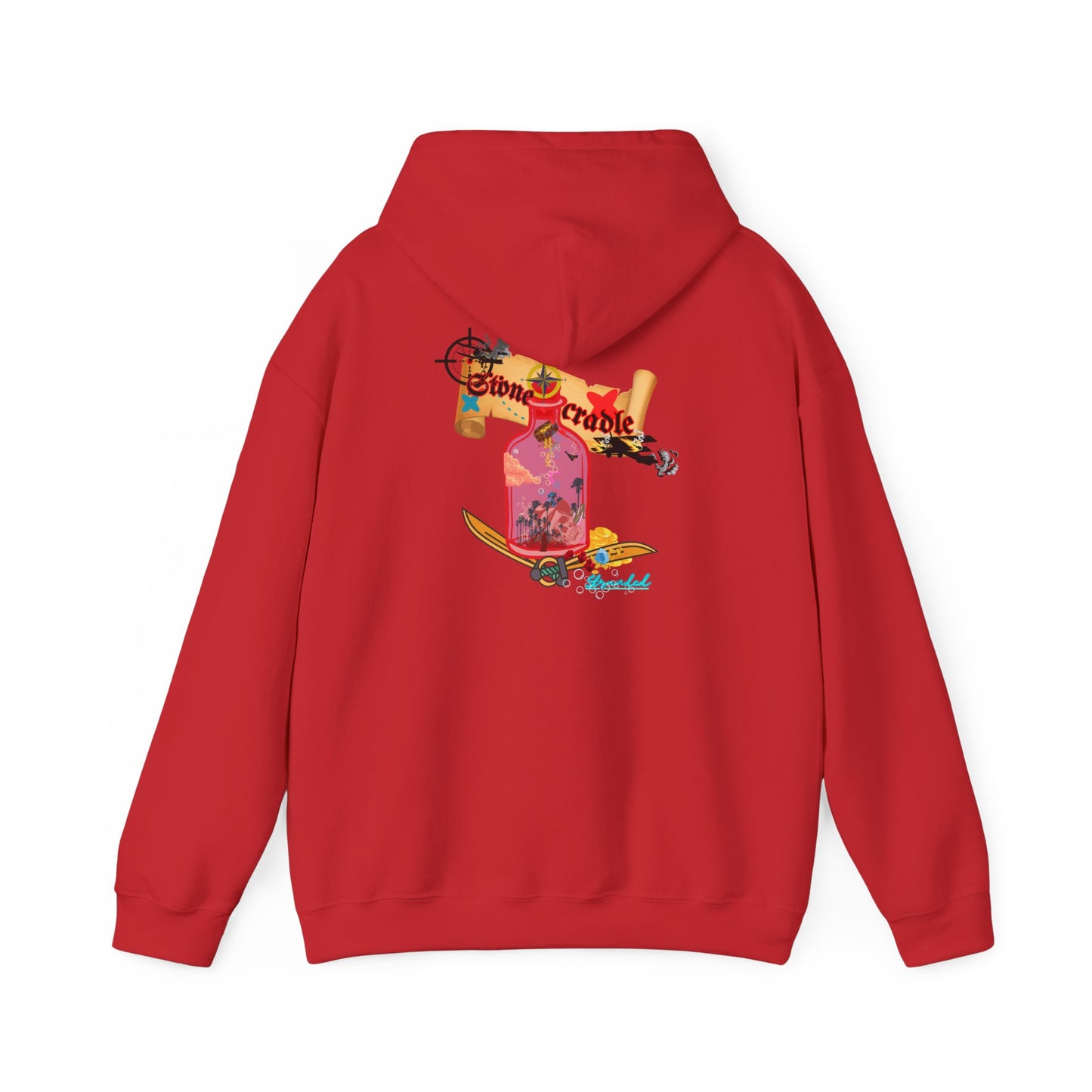 Hooded sweat shirt (stone cradle) stranded line