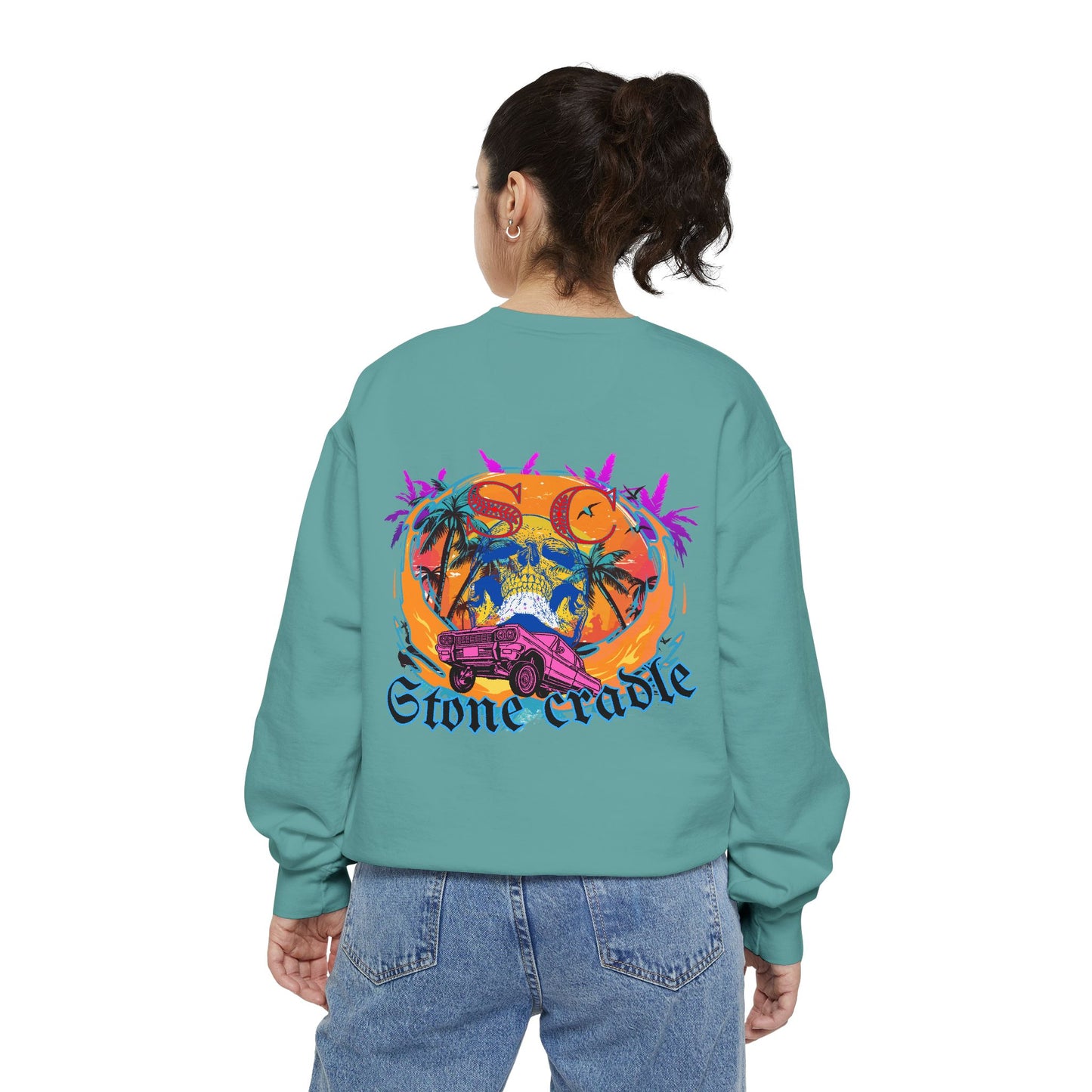 Unisex Garment-Dyed stone cradle sweat shirt