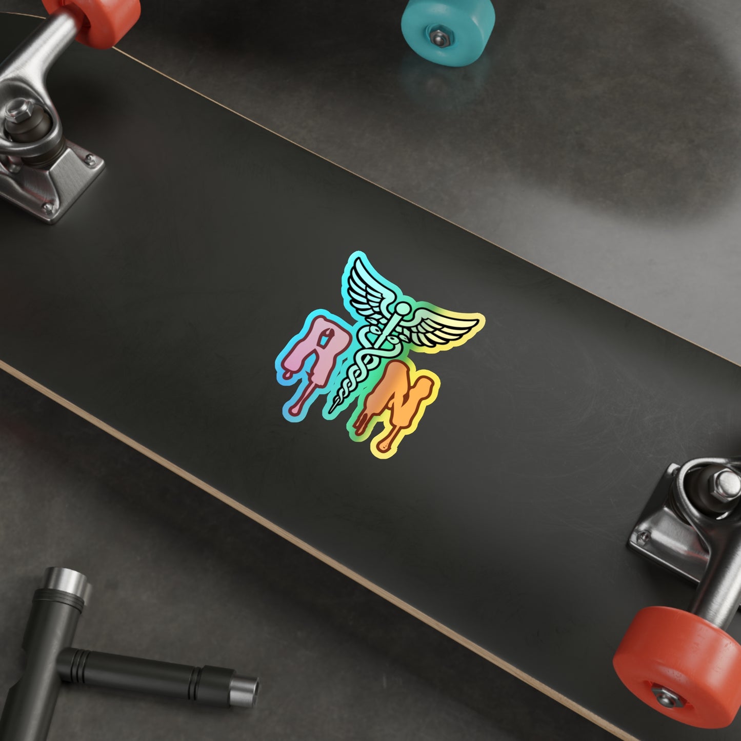 Spooky dripping RN Holographic Die-cut Stickers