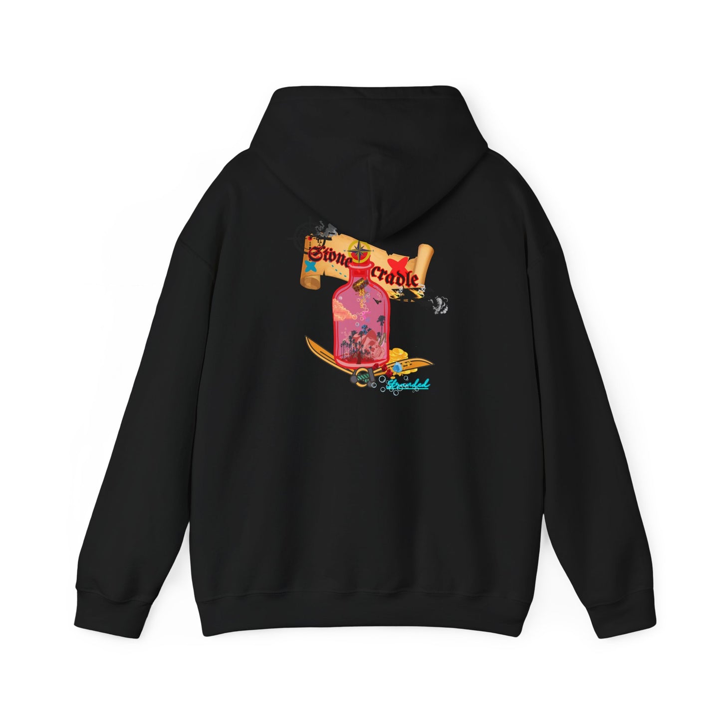 Hooded sweat shirt (stone cradle) stranded line