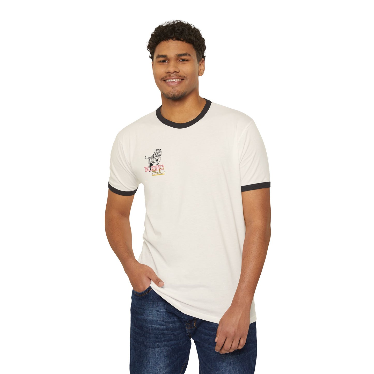Unisex Cotton Ringer T-Shirt. stone cradle boxing