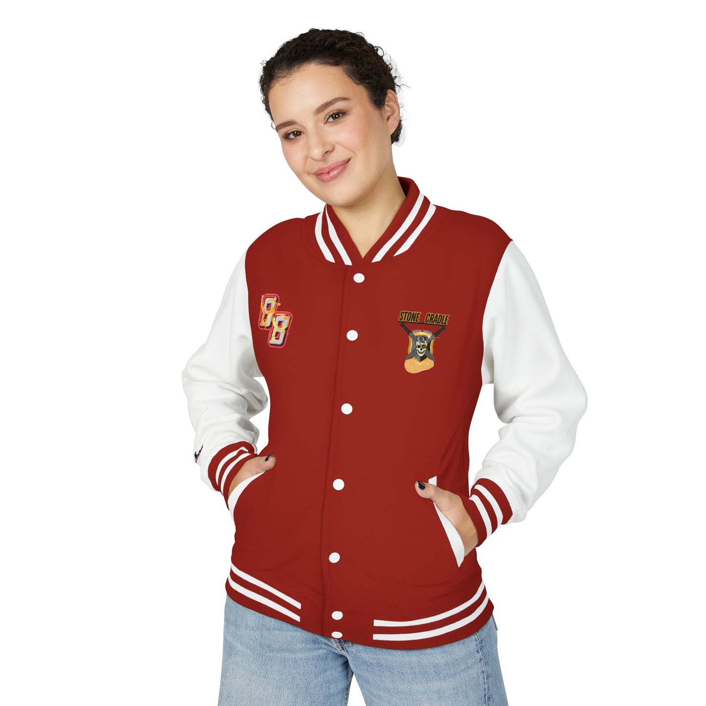 Unisex Heavyweight Letterman Jacket (Stone Cradle)
