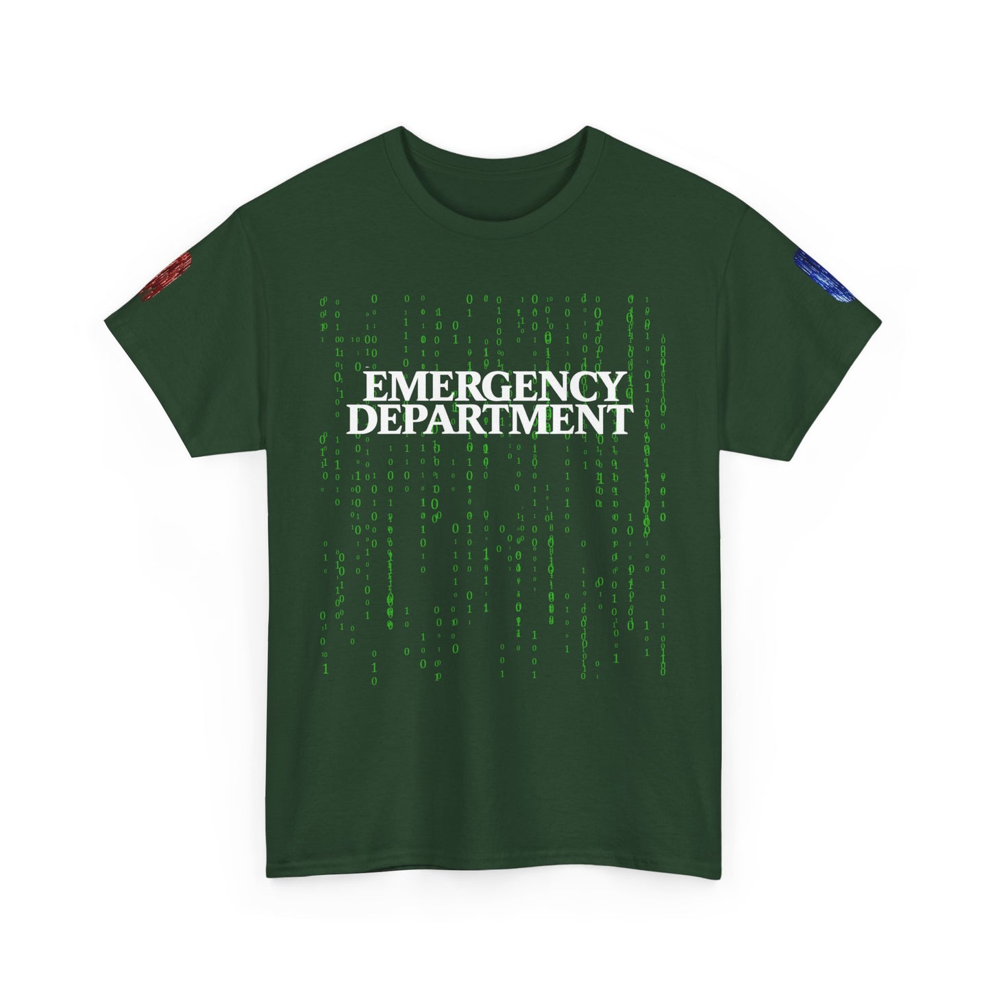 Emergency department Matrix Code T shirt gift for healthcare worker emergency department glitch star of life t-shirt