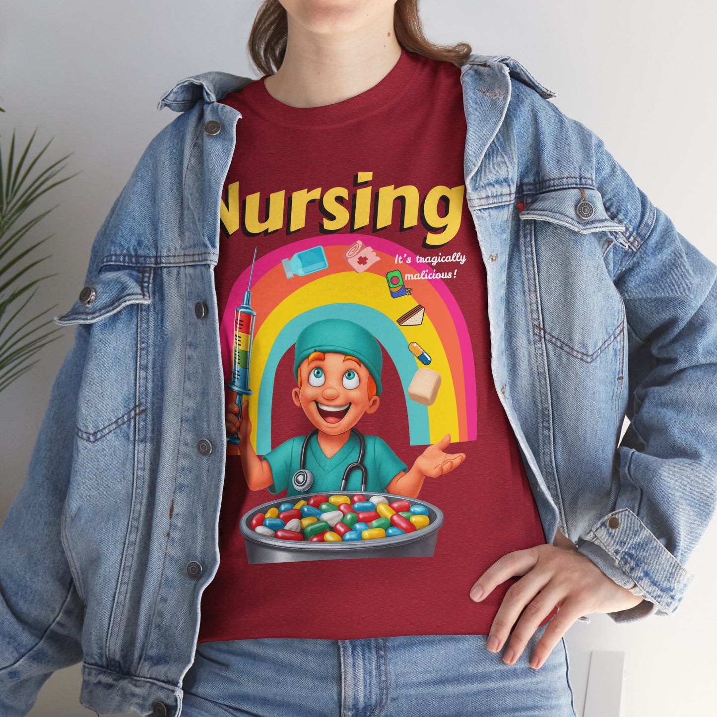 Nursing, it’s tragically malicious breakfast cereal tee Unisex Heavy Cotton Tee