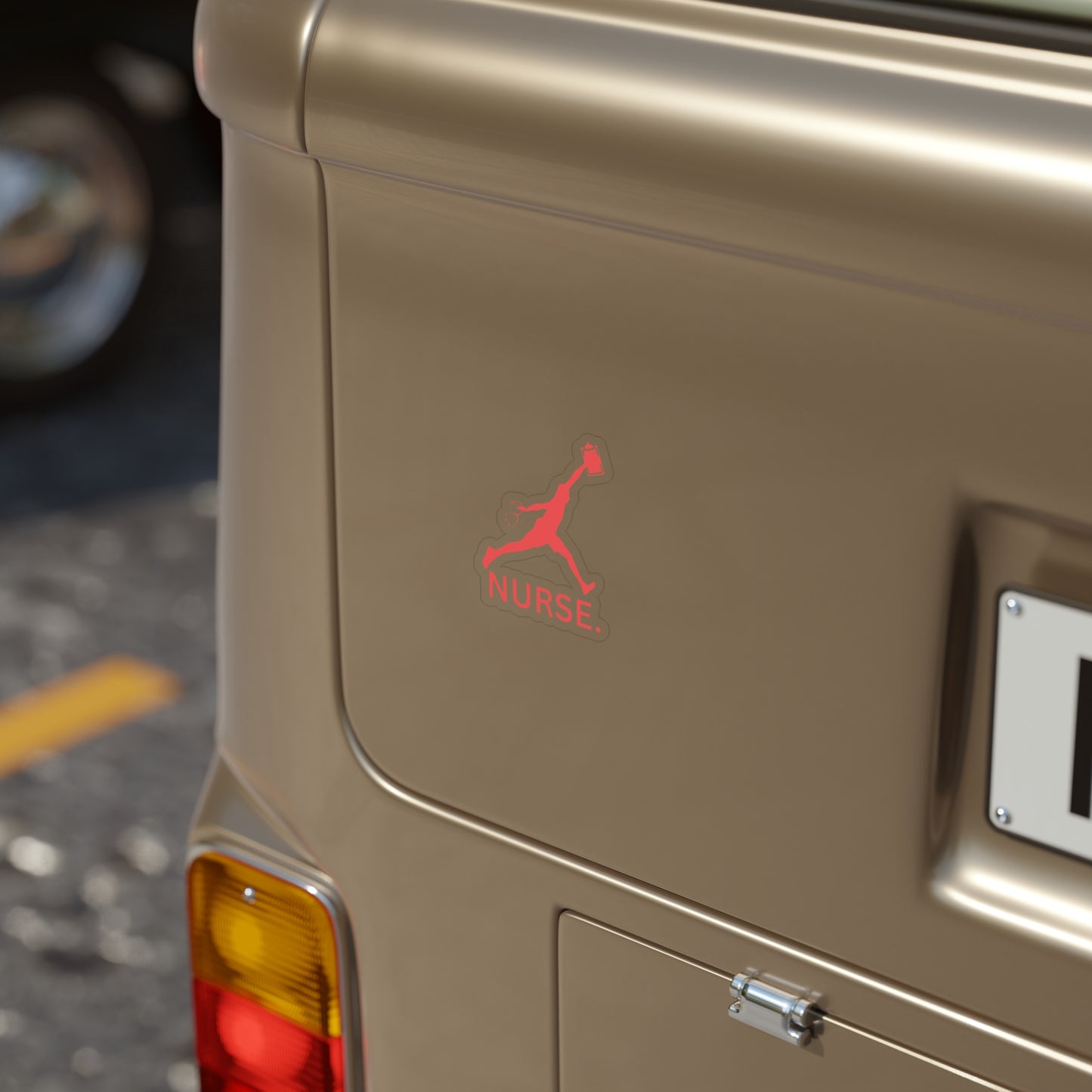 Jumpman nurse Transparent Outdoor Stickers, Die-Cut, 1pc