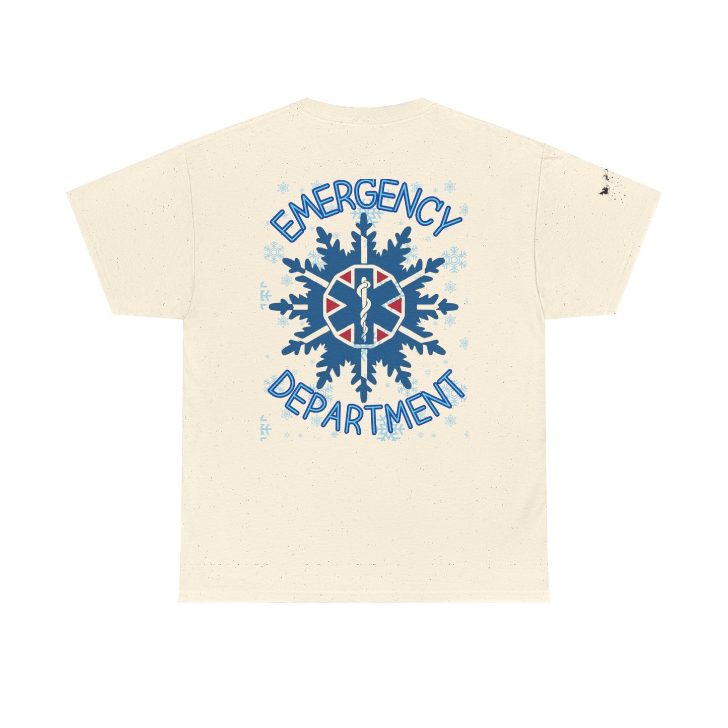 Emergency Room Christmas Unisex Tee - Santa Snowflakes Holiday Cheer Shirt, ER Nurse Doctor Gift, Xmas Medical Staff Apparel, Holiday Season