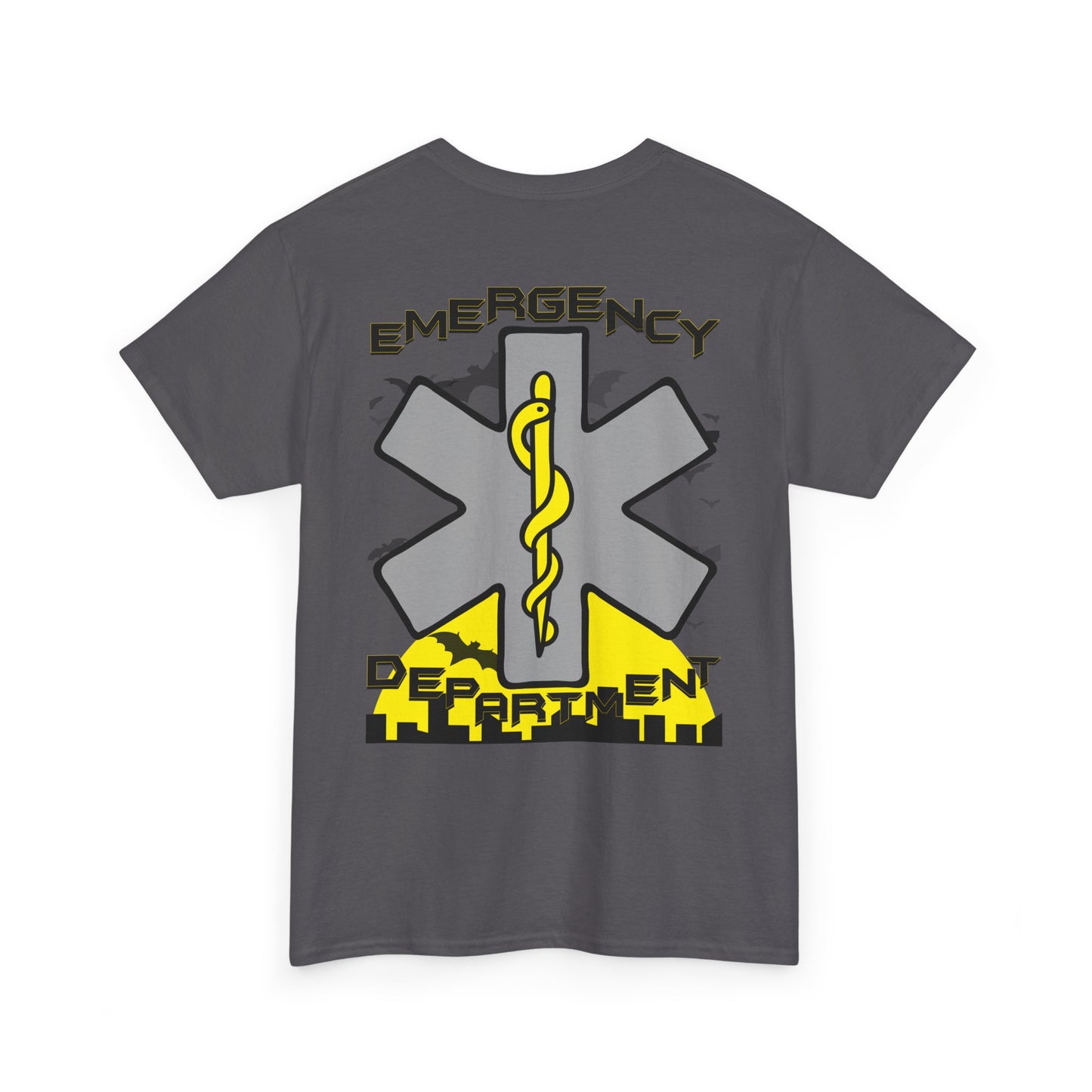 Dark knight emergency department bat t shirt for ER staff Unisex Heavy Cotton Tee