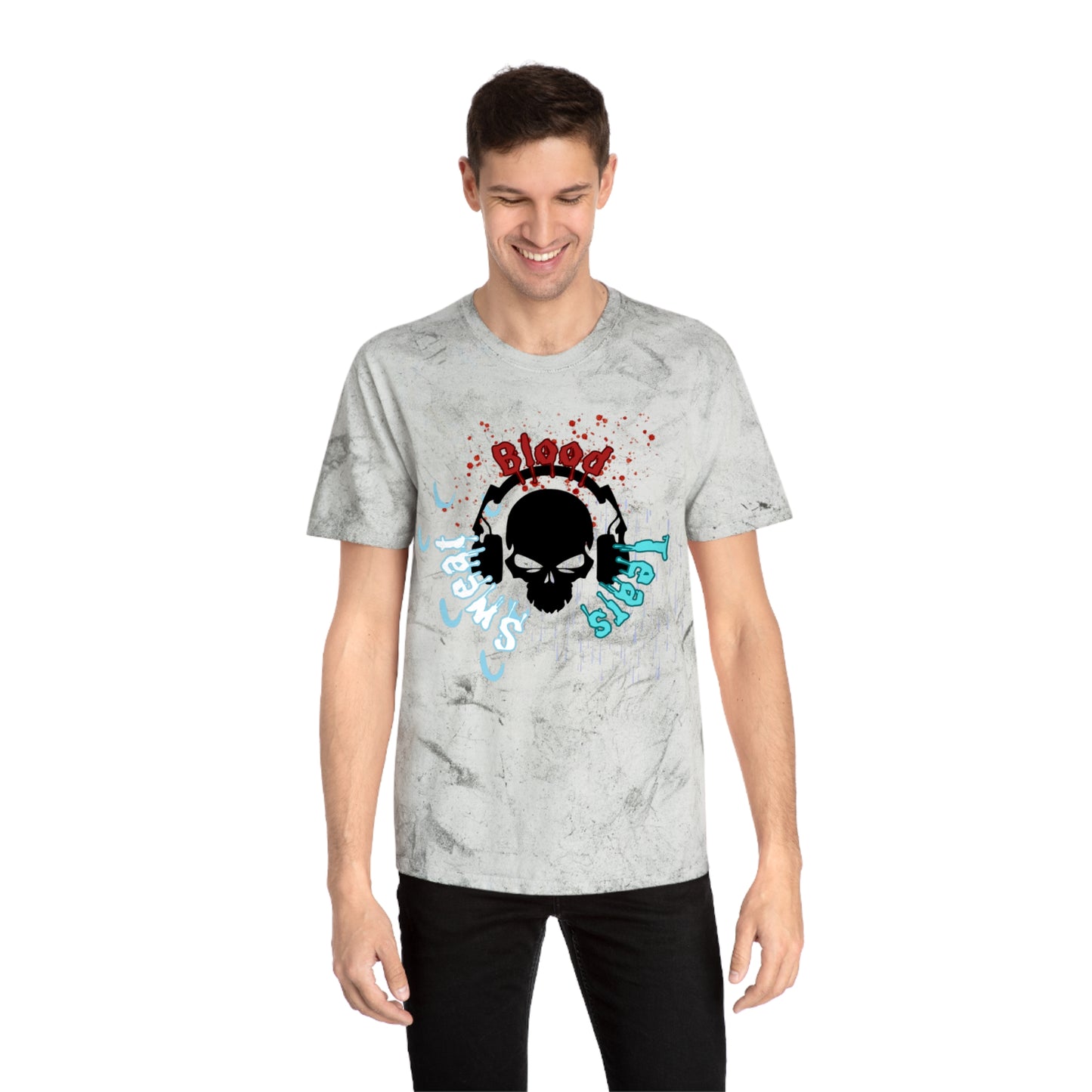 Blood sweat and tears skull Unisex Color Blast T-Shirt