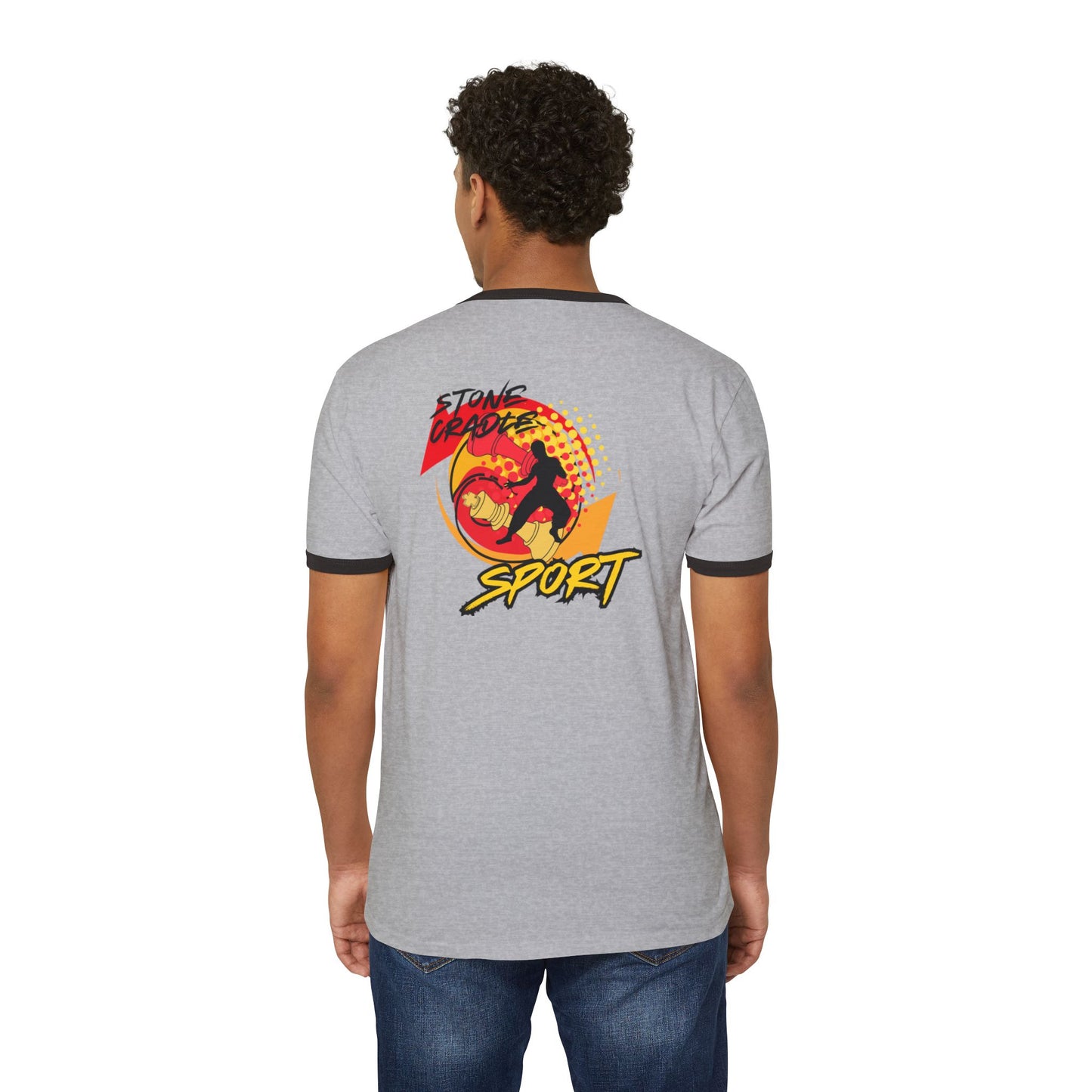 Unisex Cotton Ringer T-Shirt. stone cradle boxing
