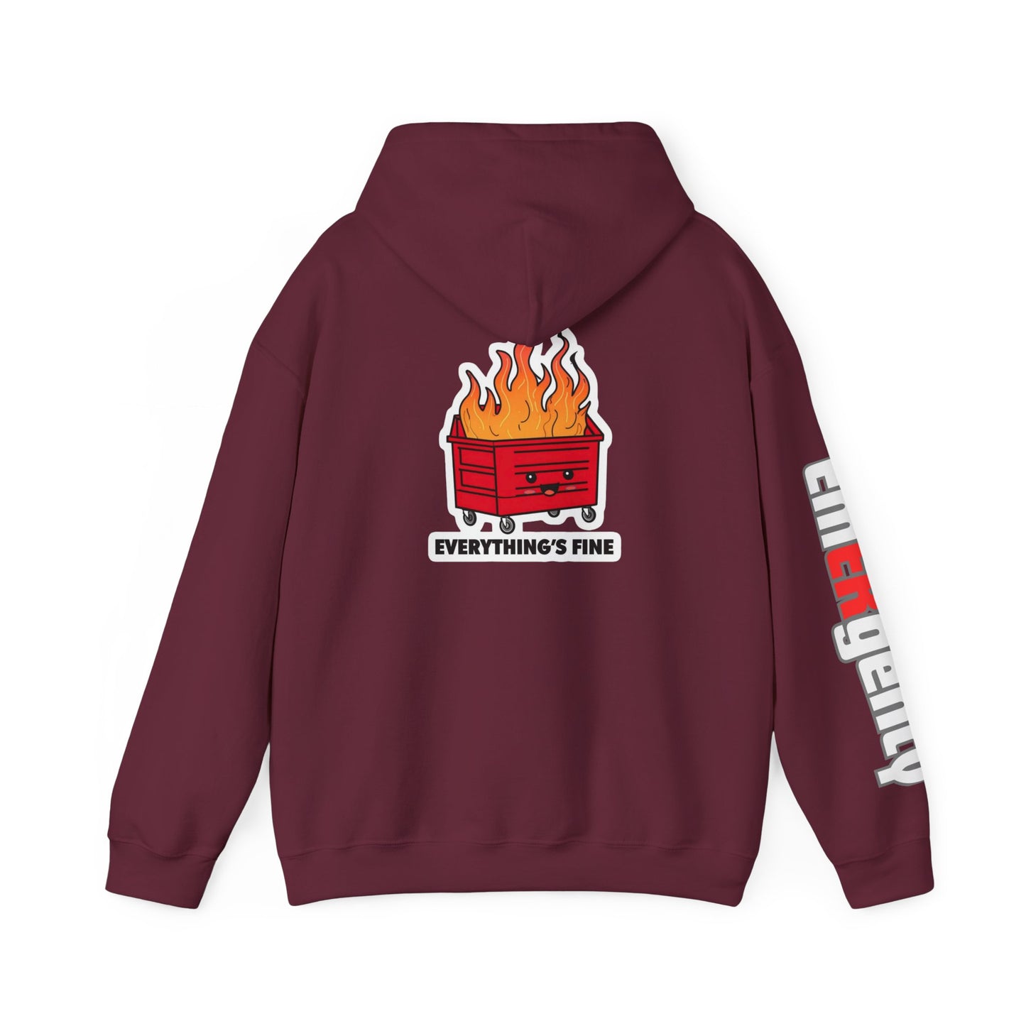 Emergency Department hoodie dumpster fire humor