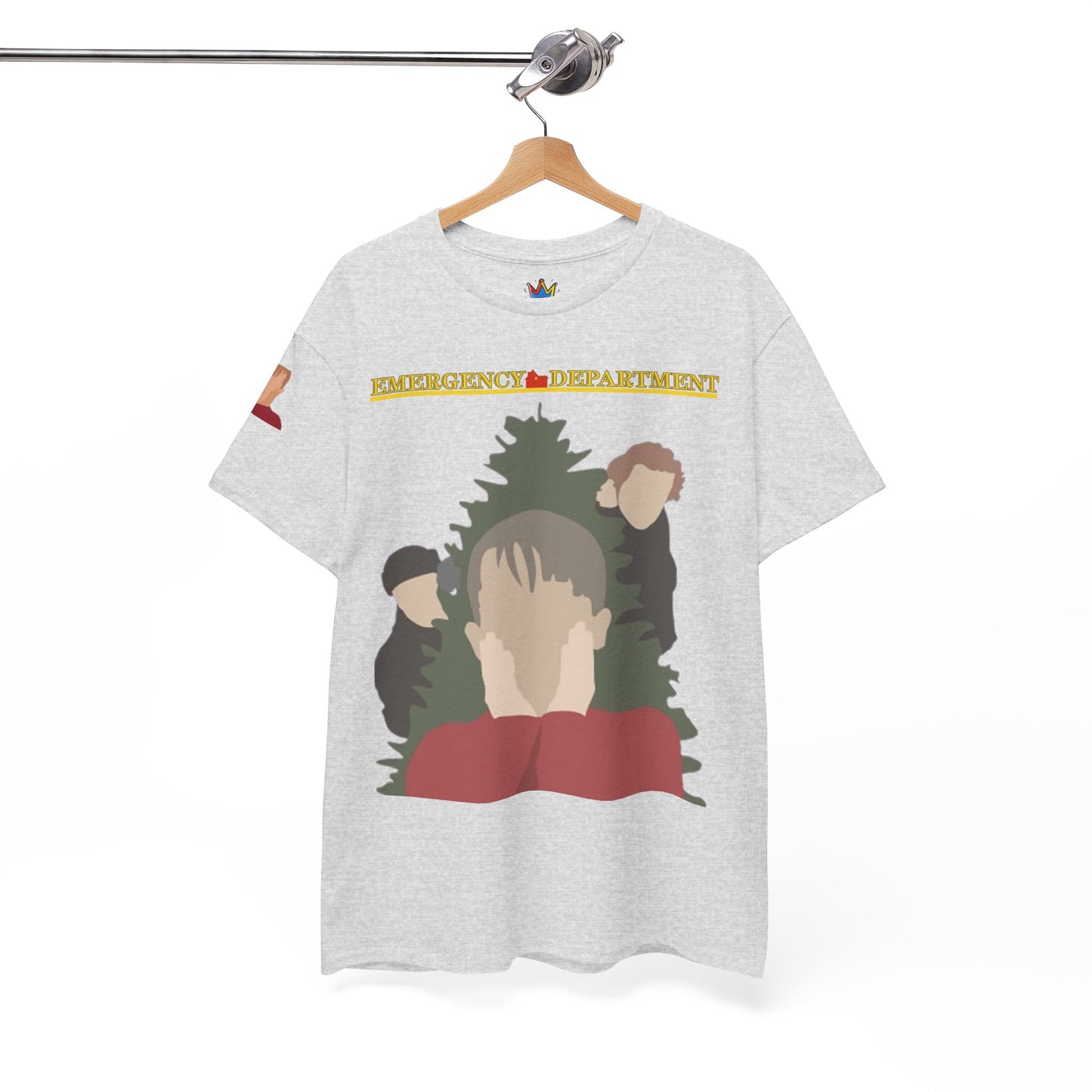 Home Alone in the ED Christmas themed Unisex Heavy Cotton Tee