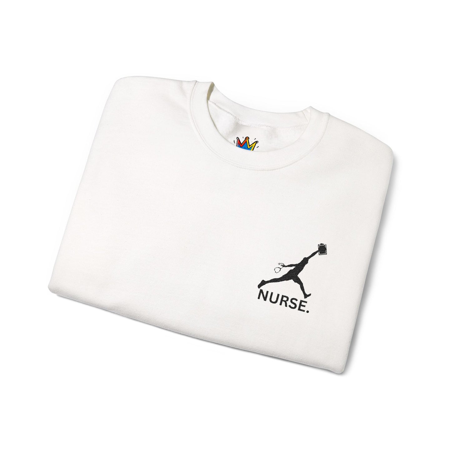 Jumpman nurse week gift embroidered Unisex Heavy Blend™ Crewneck Sweatshirt