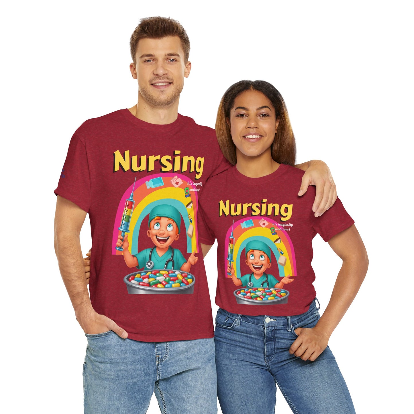 Nursing, it’s tragically malicious breakfast cereal tee Unisex Heavy Cotton Tee