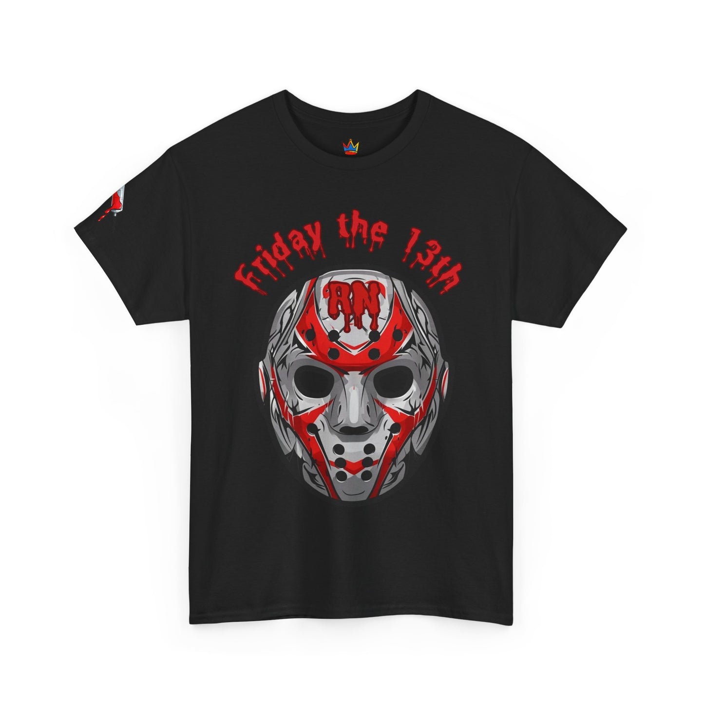 Nursing Halloween t shirt gift Friday the 13th RN T-shirt Jacob hockey mask with spooky RN emblem