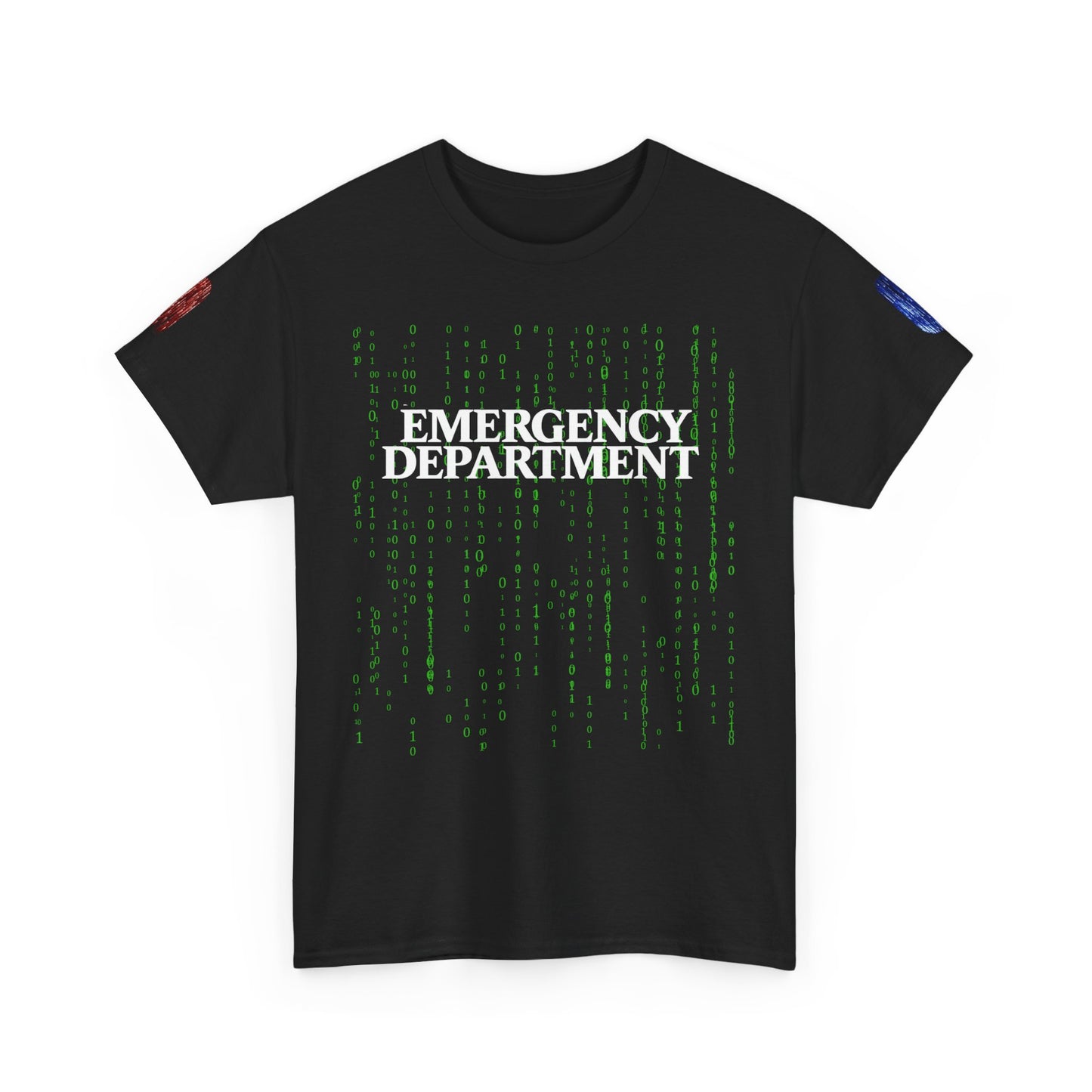 Emergency department Matrix Code T shirt gift for healthcare worker emergency department glitch star of life t-shirt