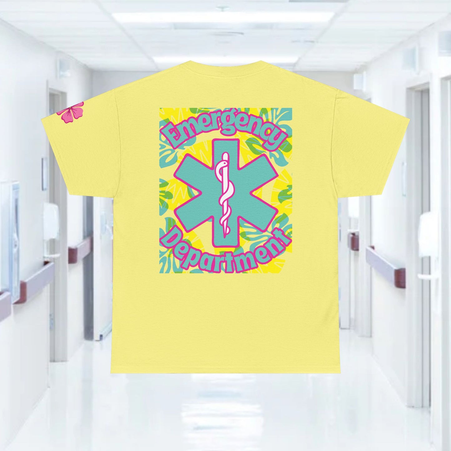 Summertime in the ER Hawaiian themed ED t shirt gift for nurses week floral ER shirt tropical themed er healthcare worker t shirt