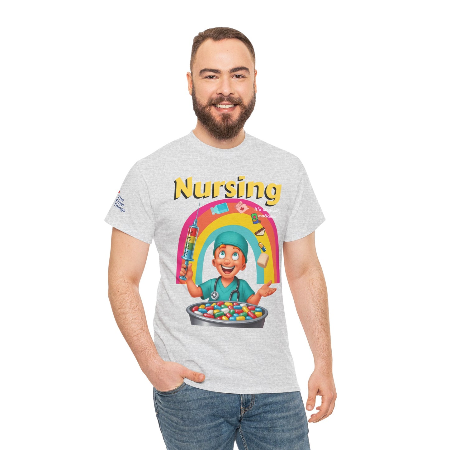 Nursing, it’s tragically malicious breakfast cereal tee Unisex Heavy Cotton Tee