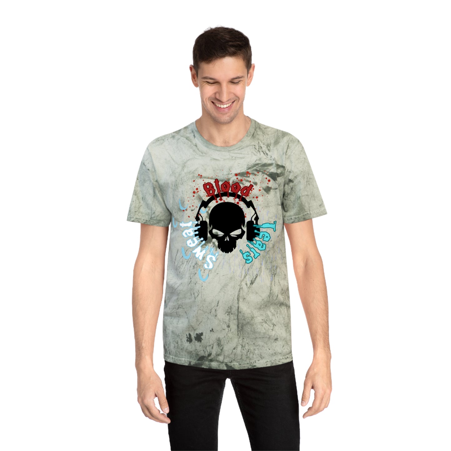 Blood sweat and tears skull Unisex Color Blast T-Shirt