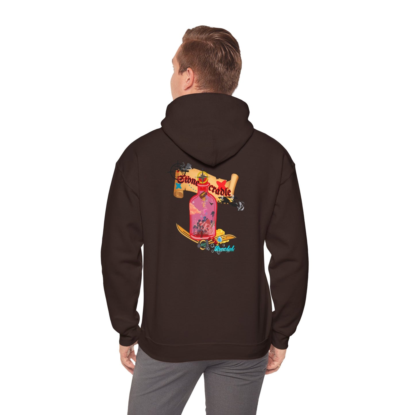 Hooded sweat shirt (stone cradle) stranded line