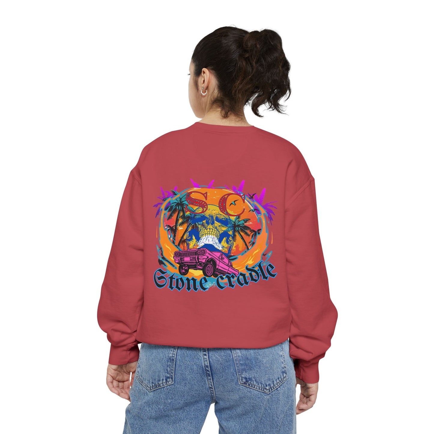 Unisex Garment-Dyed stone cradle sweat shirt