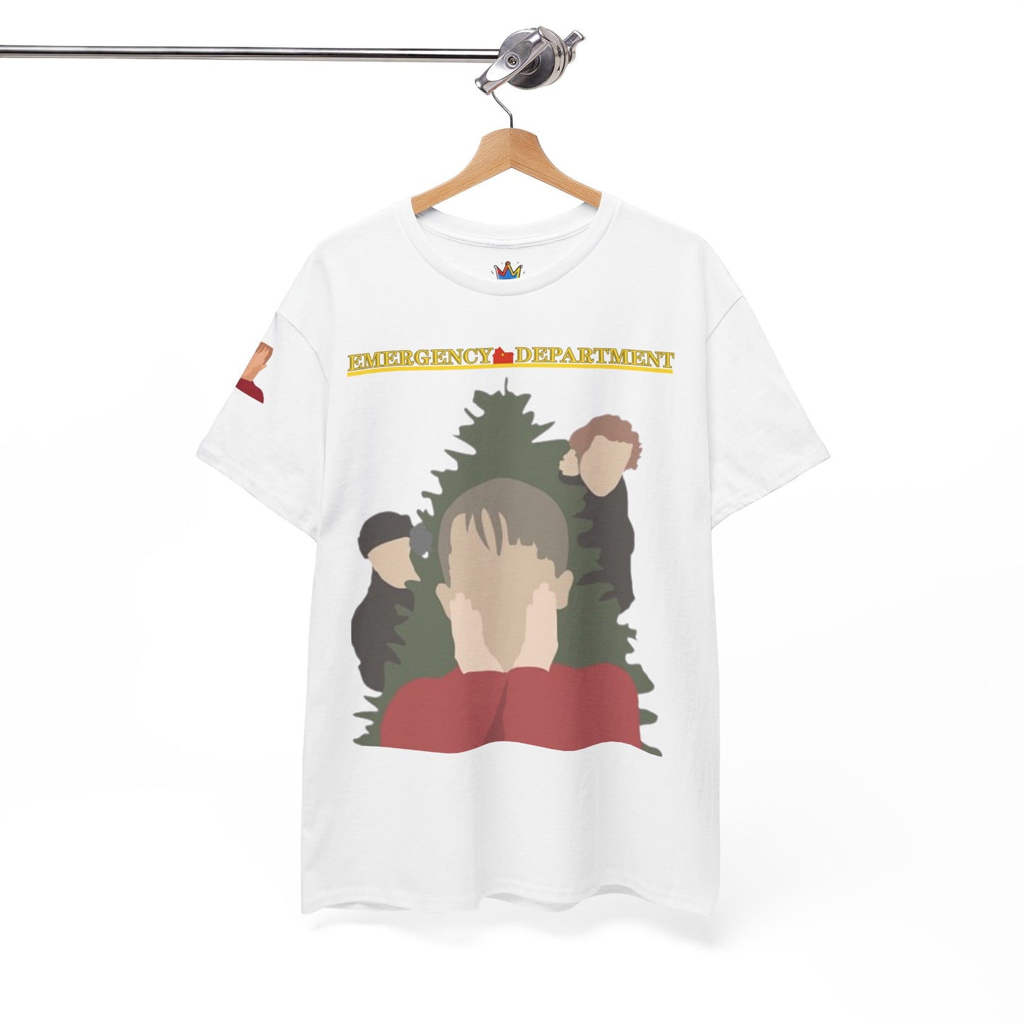 Home Alone in the ED Christmas themed Unisex Heavy Cotton Tee