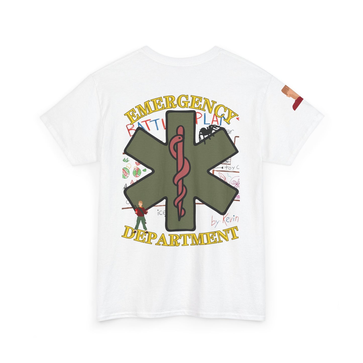 Home Alone in the ED Christmas themed Unisex Heavy Cotton Tee