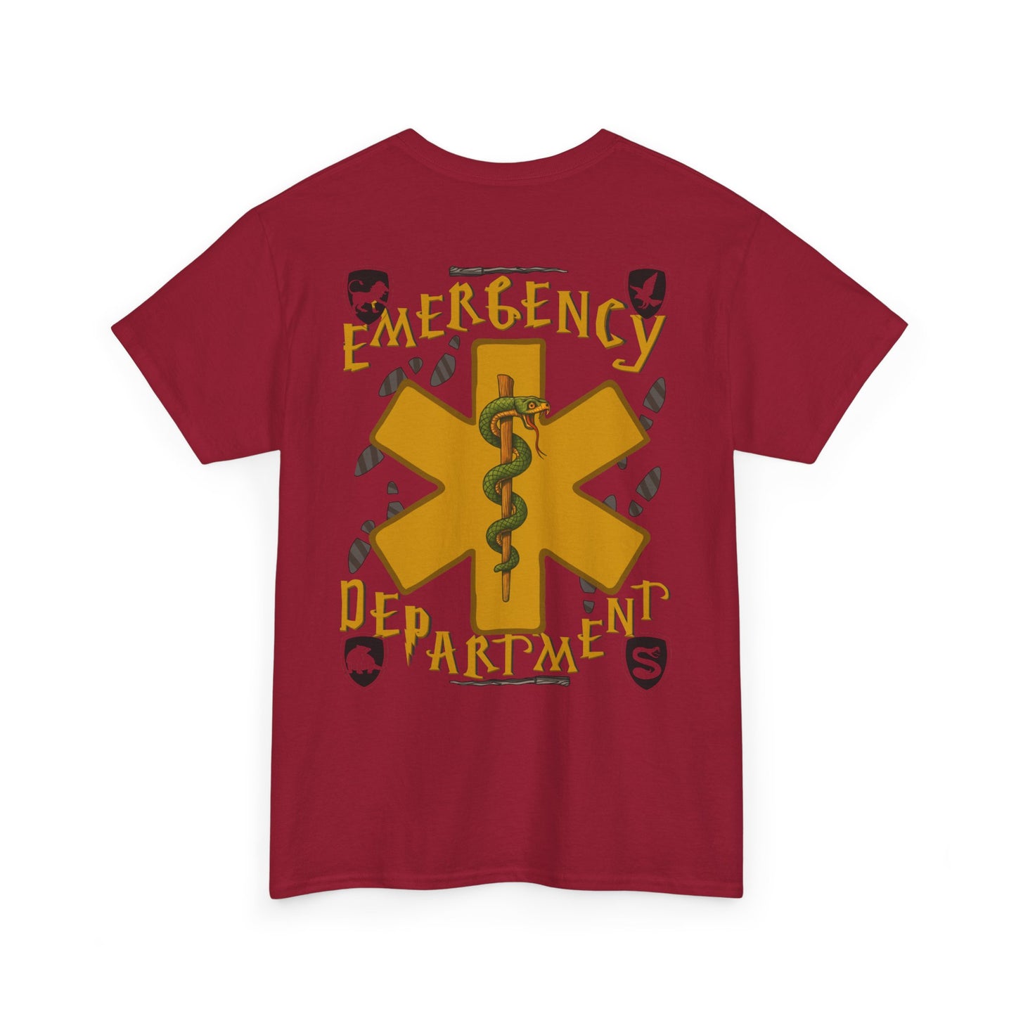 Wizarding world of the Emergency Department potter lover multi house color ED staff tee shirt Unisex Heavy Cotton Tee