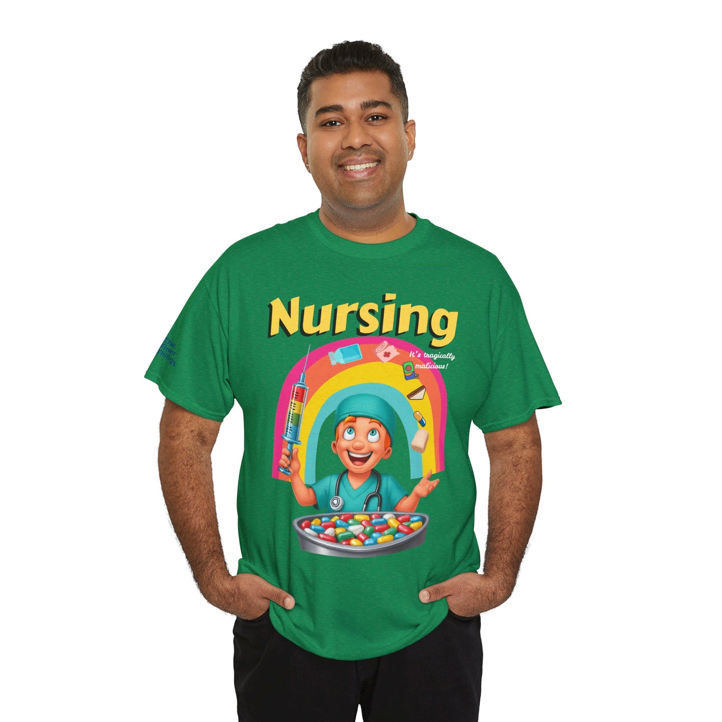 Nursing, it’s tragically malicious breakfast cereal tee Unisex Heavy Cotton Tee