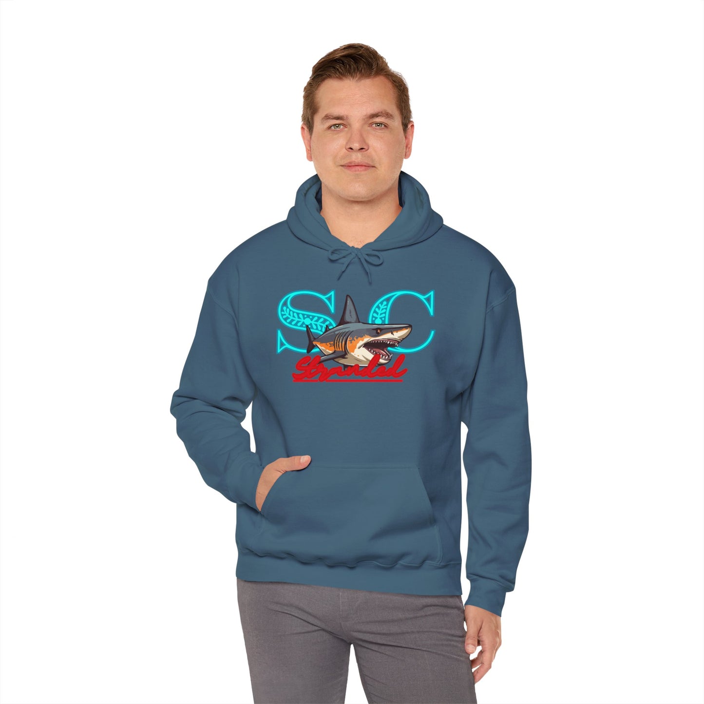 Hooded sweat shirt (stone cradle) stranded line