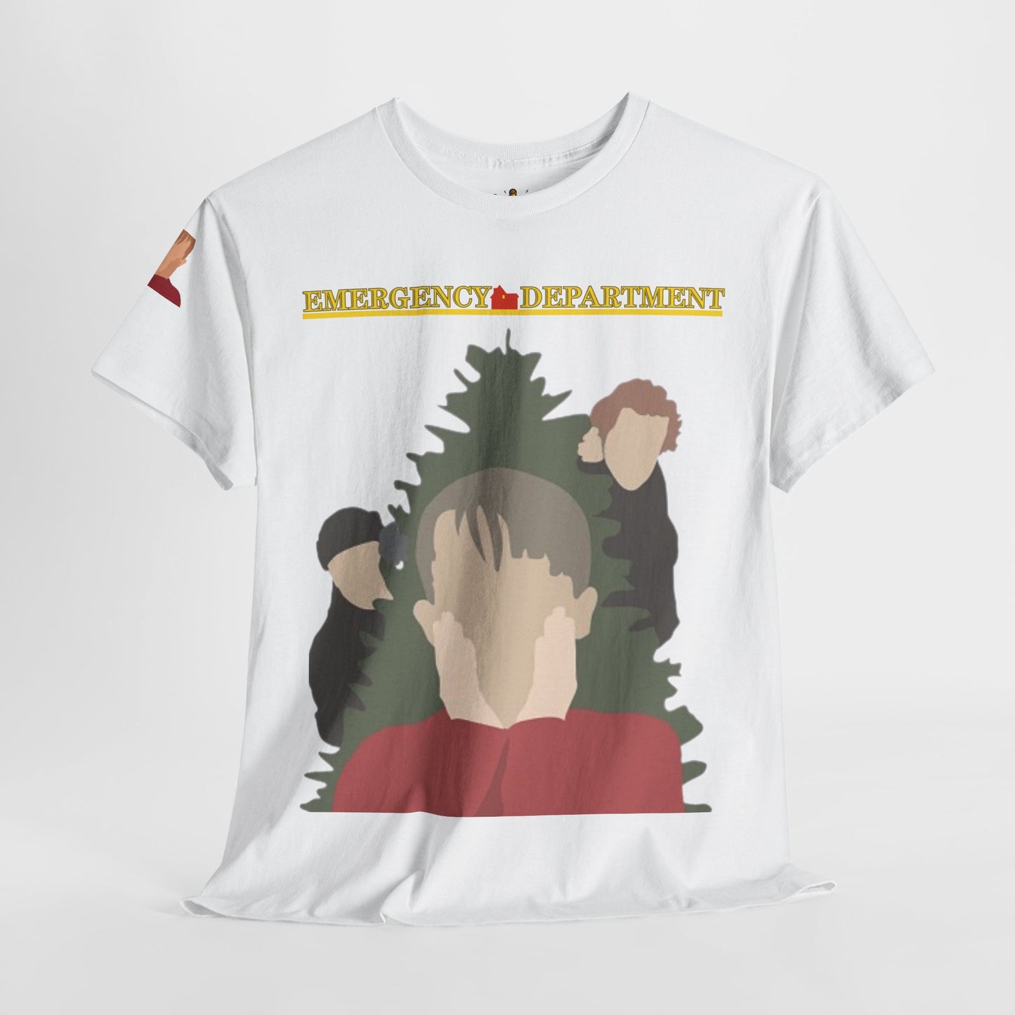 Home Alone in the ED Christmas themed Unisex Heavy Cotton Tee