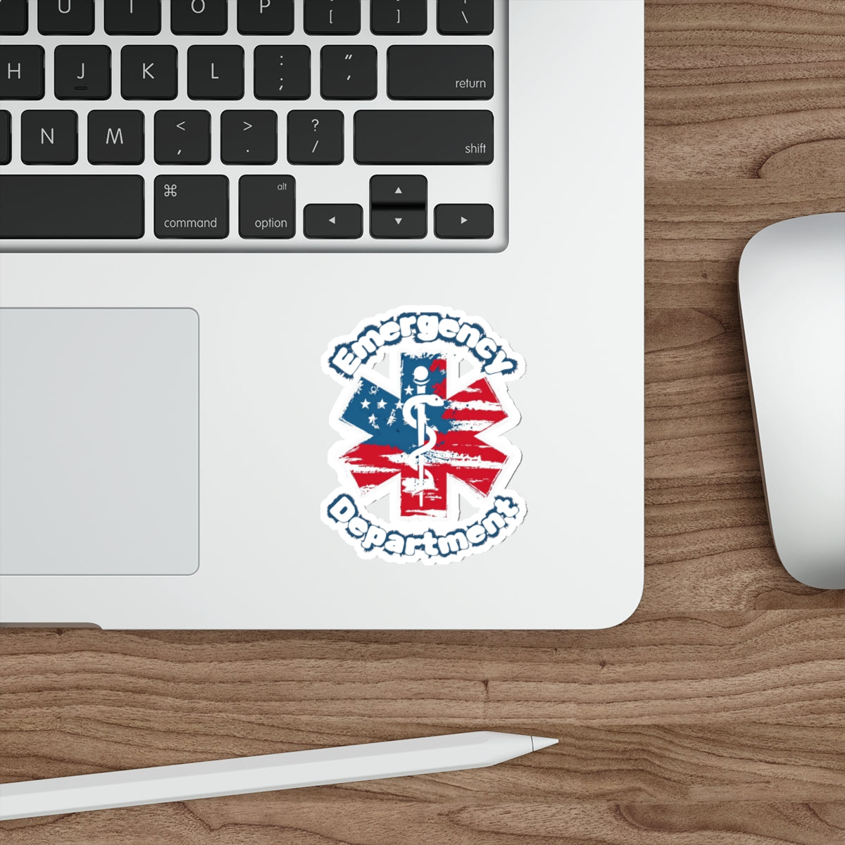 Patriotic Emergency Department Die-Cut Stickers