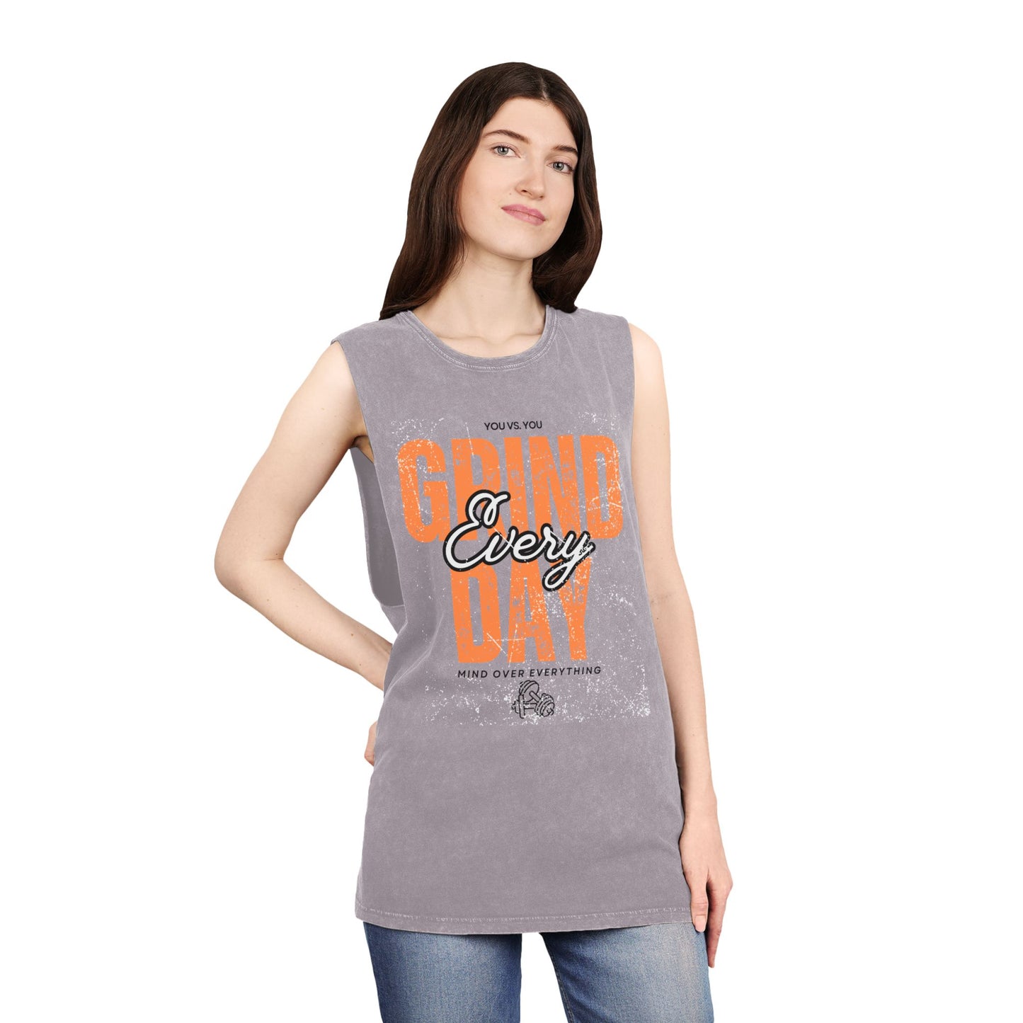 Grind everyday workout Unisex Stonewash Tank Top