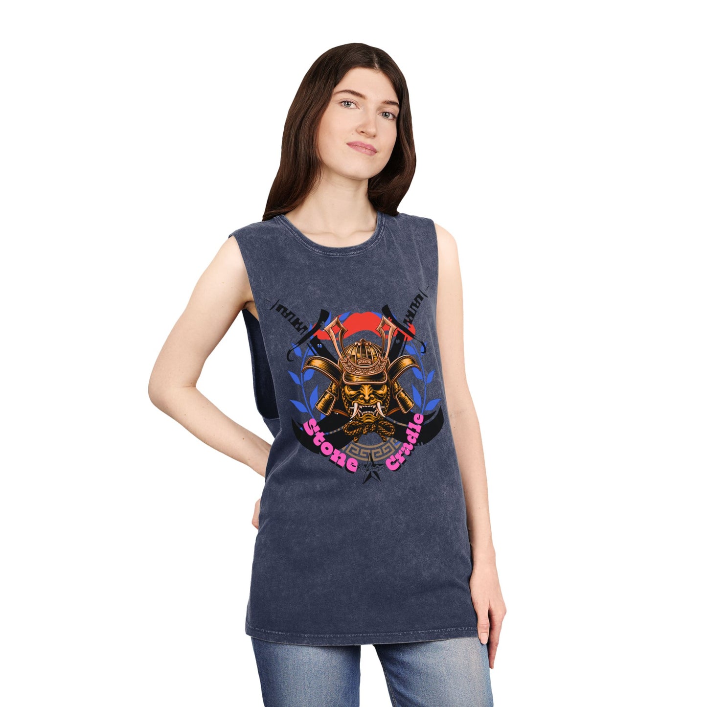 Unisex Stonewash Tank Top Stone cradle (riding)