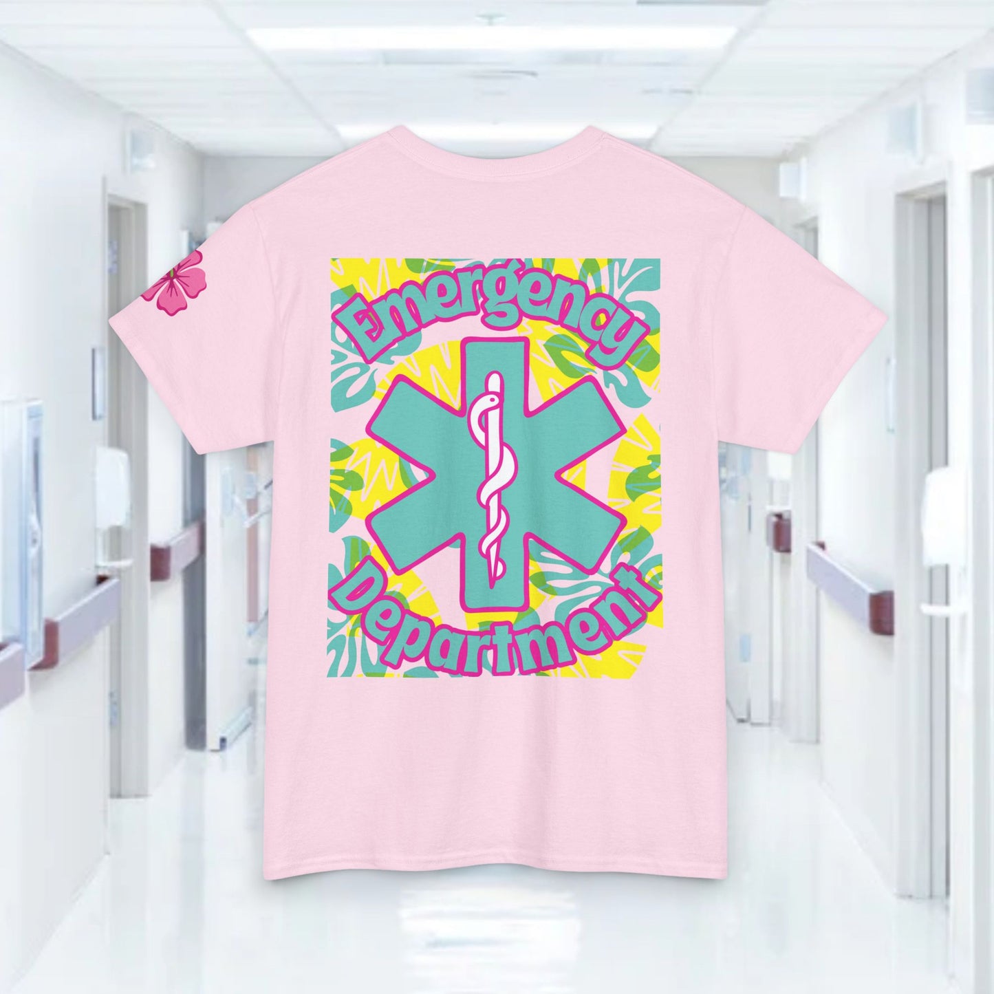 Summertime in the ER Hawaiian themed ED t shirt gift for nurses week floral ER shirt tropical themed er healthcare worker t shirt