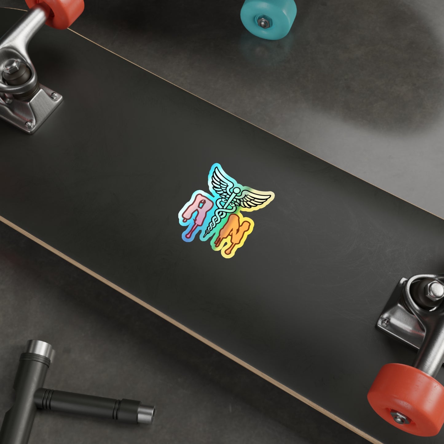 Spooky dripping RN Holographic Die-cut Stickers