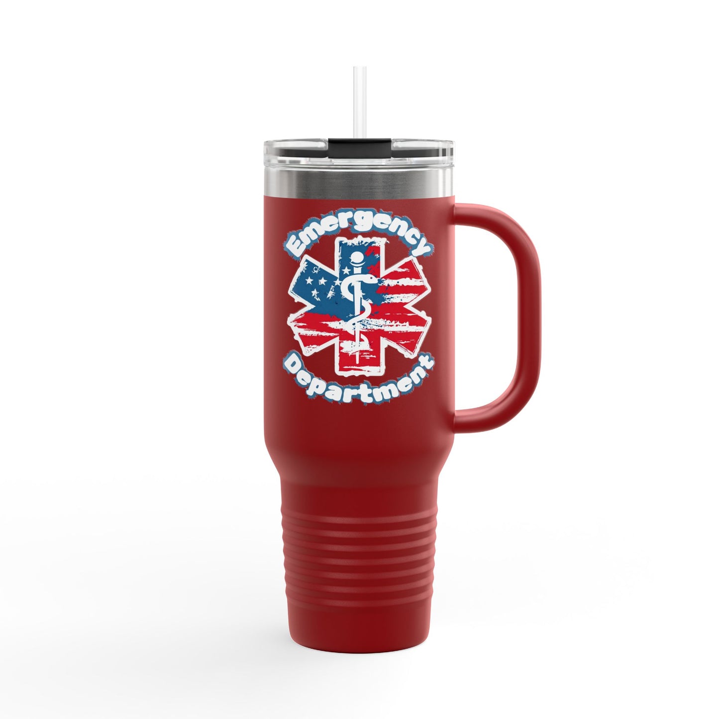 Patriotic Emergency Department Star of Life Insulated Travel Mug, 40oz gift